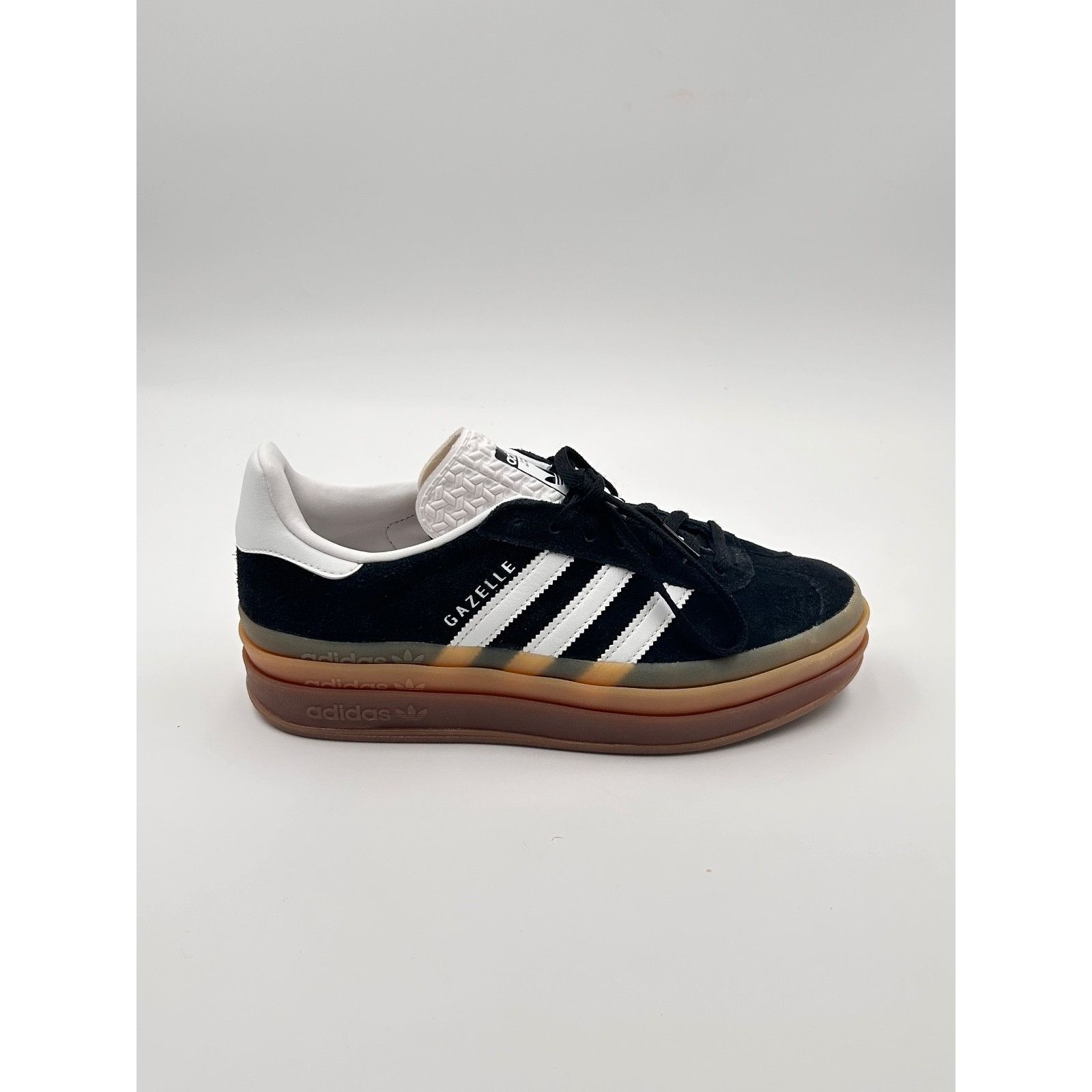 Adidas Adidas Gazelle Platform Black White Suede Gum Sole Women’s U Size US 7.5 / EU 40-41 - 4 Thumbnail