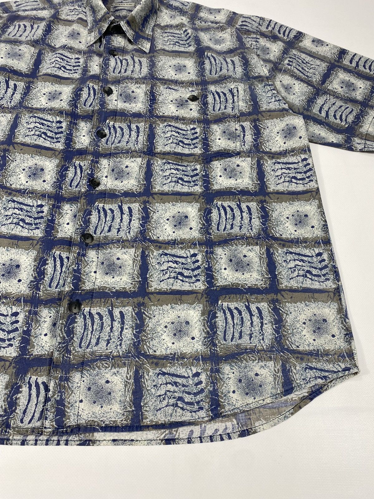 Vintage Vintage 90s Ancient Abstract Crazy Hawaiian Festival Shirt Size US XL / EU 56 / 4 - 4 Thumbnail