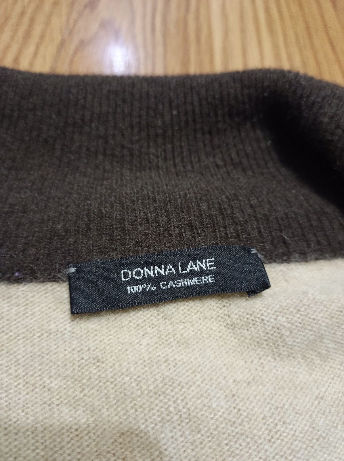 Other Donna Lane Pure Cashmere Beige Designer Sweater Size L Size L / US 10 / IT 46 - 9 Thumbnail