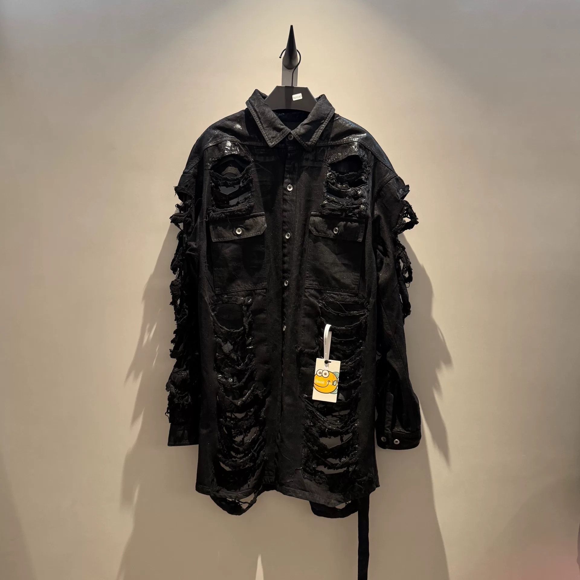 Rick Owens Drkshdw Rick Owens Waxed Distressed Jacket Size US M / EU 48-50 / 2 - 1 Thumbnail