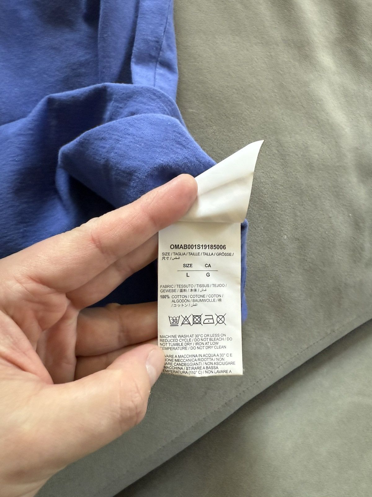Off-White Virgil era off white motocross style blue long sleeve Size US L / EU 52-54 / 3 - 7 Thumbnail