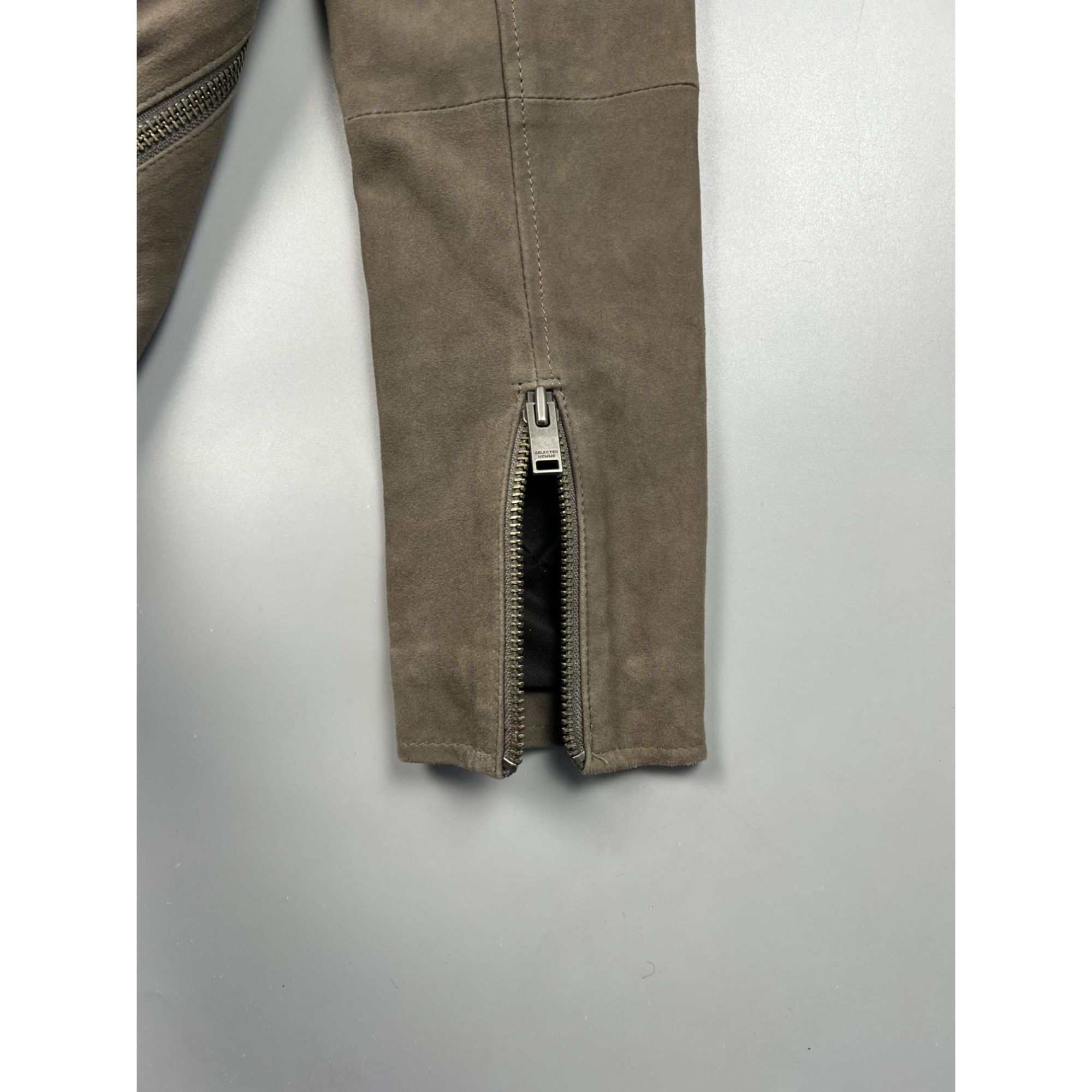 Selected Homme NWT Selected Homme Suede Leather Biker Jacket (Y0744) Size US S / EU 44-46 / 1 - 14 Thumbnail
