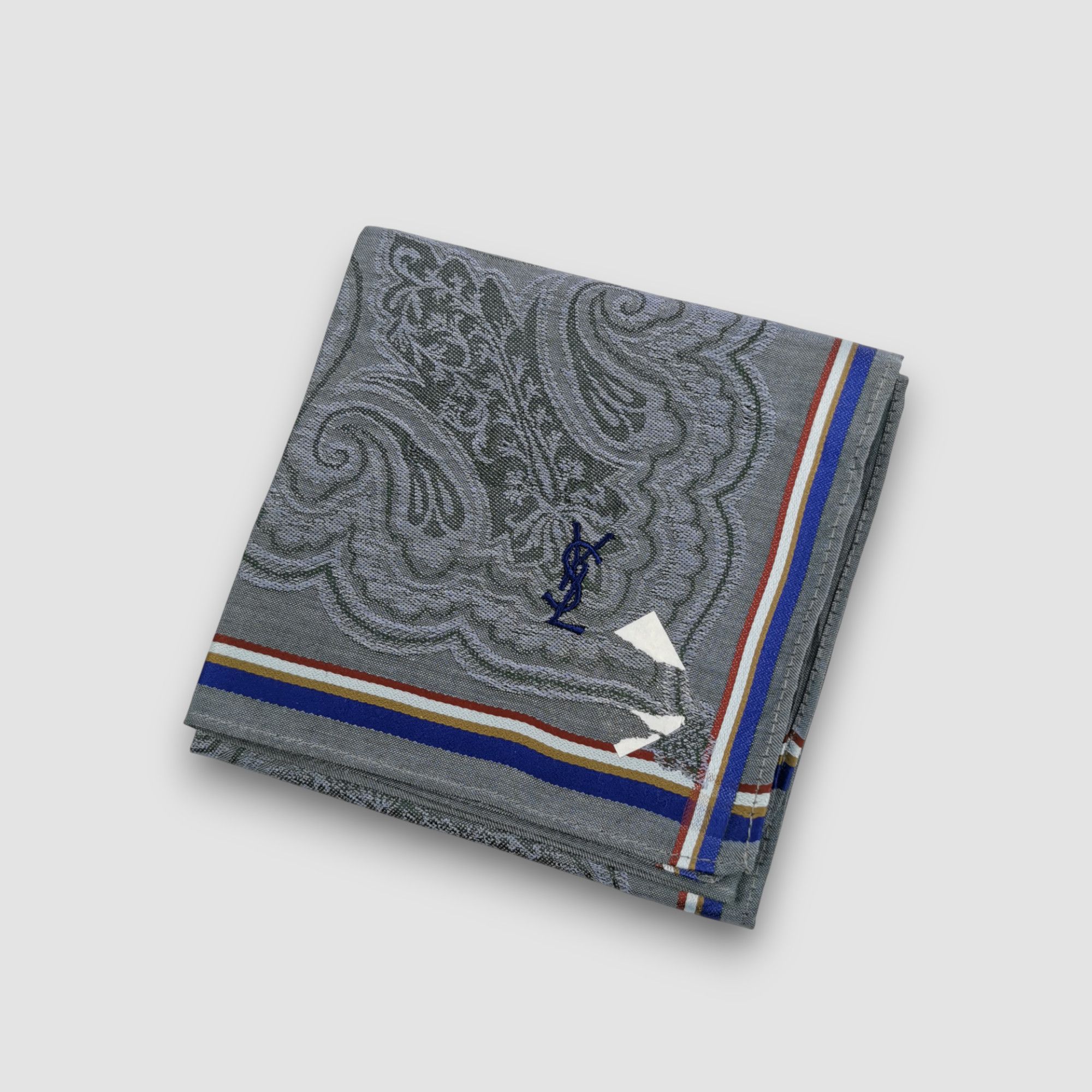 Japanese Brand Vintage Yves Saint Laurent Handkerchief Pocketsquare Bandana Size ONE SIZE - 4 Thumbnail