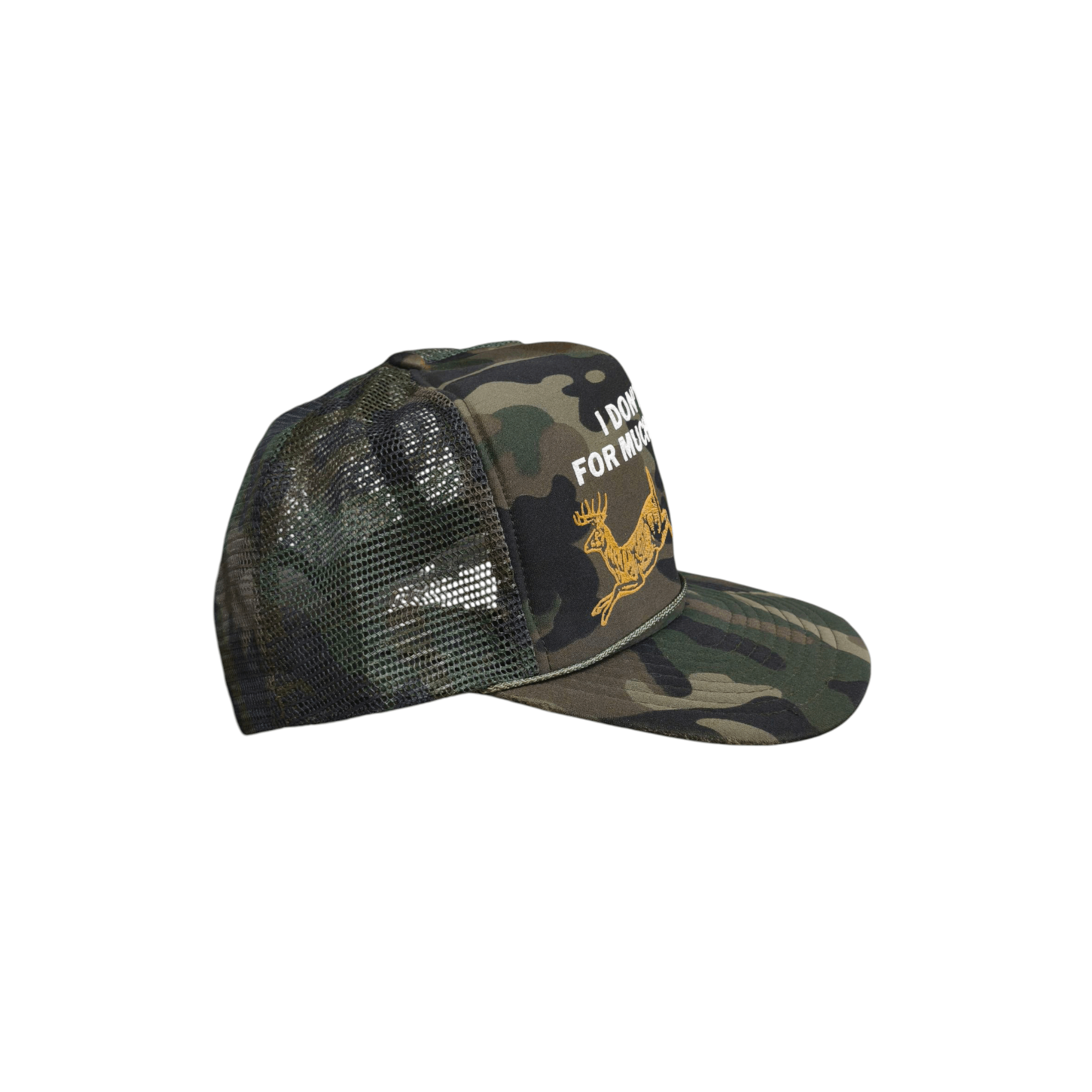 Vintage Vintage 80s Camo Trucker Hat Deer Hunting Mesh Snapback Size ONE SIZE - 2 Thumbnail