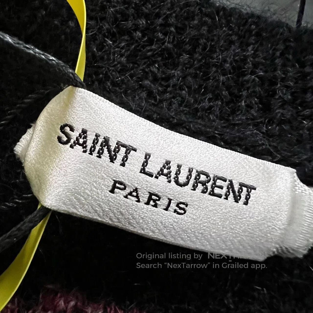 Saint Laurent Paris black flamingo print sweater by saint laurent. Size XS / US 0-2 / IT 36-38 - 5 Thumbnail