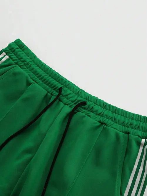 Japanese Brand Yoshimi x Kawa Green Stripe loose fit sweatpants baggy Size US 34 / EU 50 - 7 Thumbnail