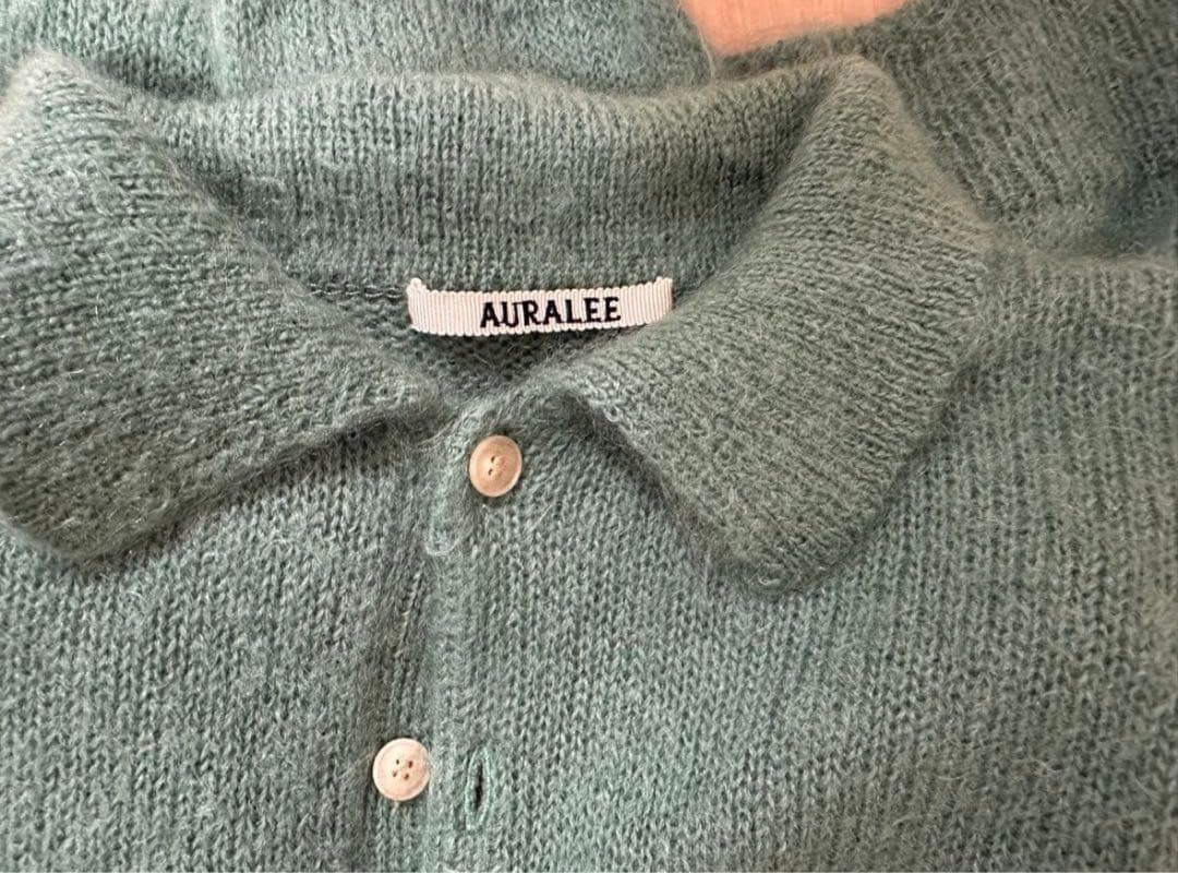 Auralee AURALEE BRUSHED SUPER KID MOHAIR KNIT POLO 4 Size US XL / EU 56 / 4 - 3 Thumbnail