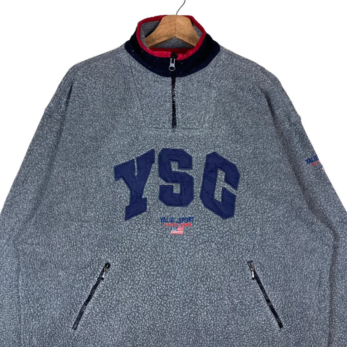 Vintage Vintage Yalie Club YSG Quarter Zip Pullover Jumper Fleece Size US M / EU 48-50 / 2 - 2 Thumbnail