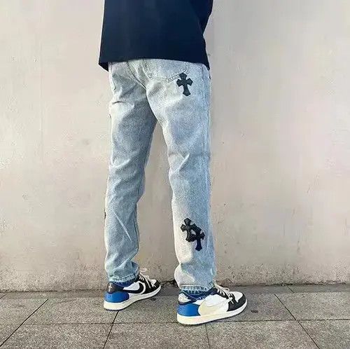 Japanese Brand VIBE Street hip hop washed cross jeans Size US 32 / EU 48 - 3 Thumbnail