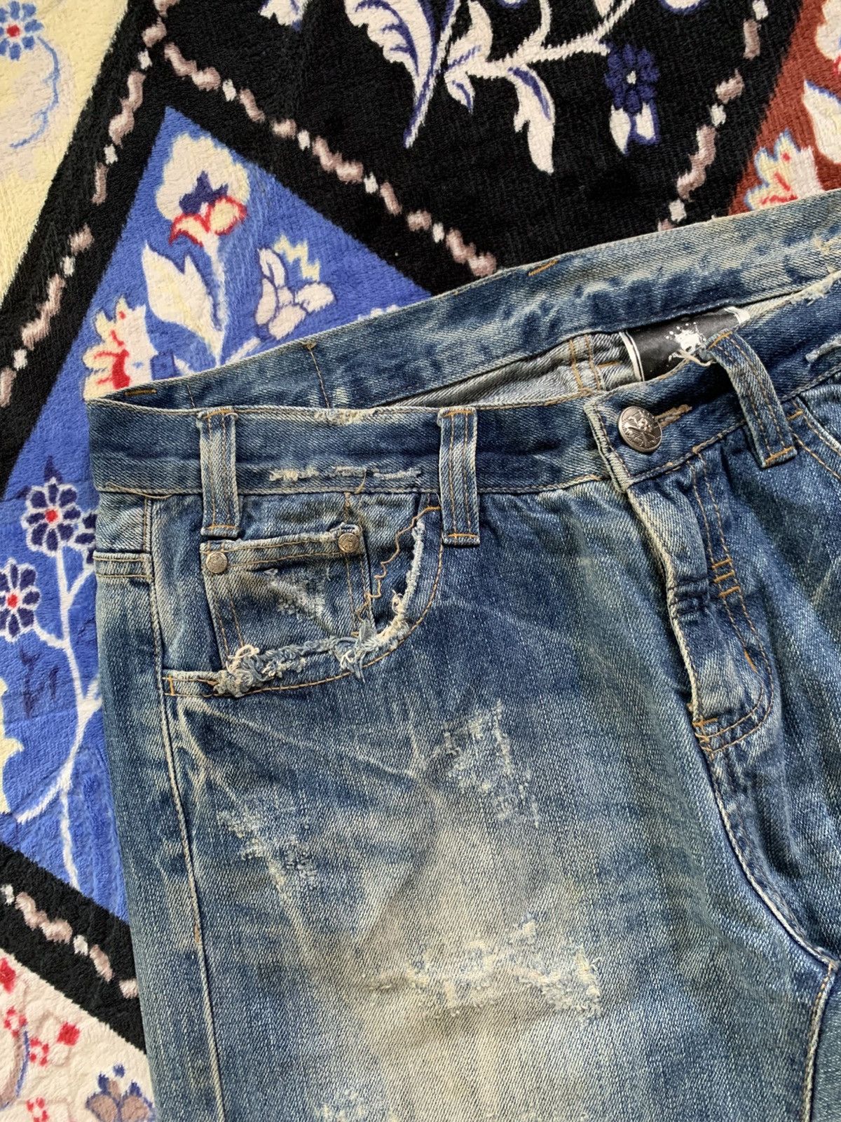 If Six Was Nine Y2K Japanese Distressed Denim Size US 31 - 6 Thumbnail
