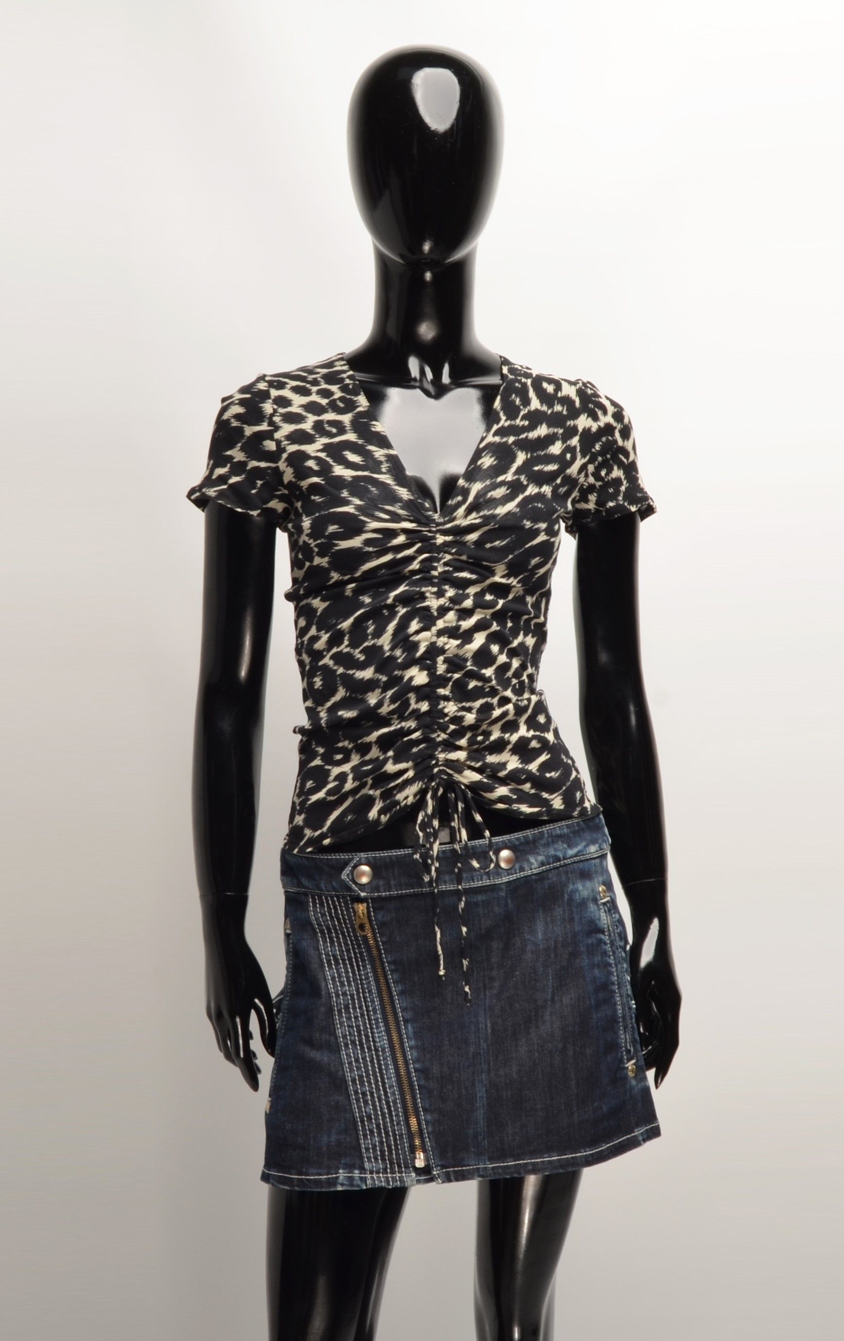 Vintage Vintage KOOKAI Y2K Leopard Print Mesh Top Size S / US 4 / IT 40 - 1 Thumbnail