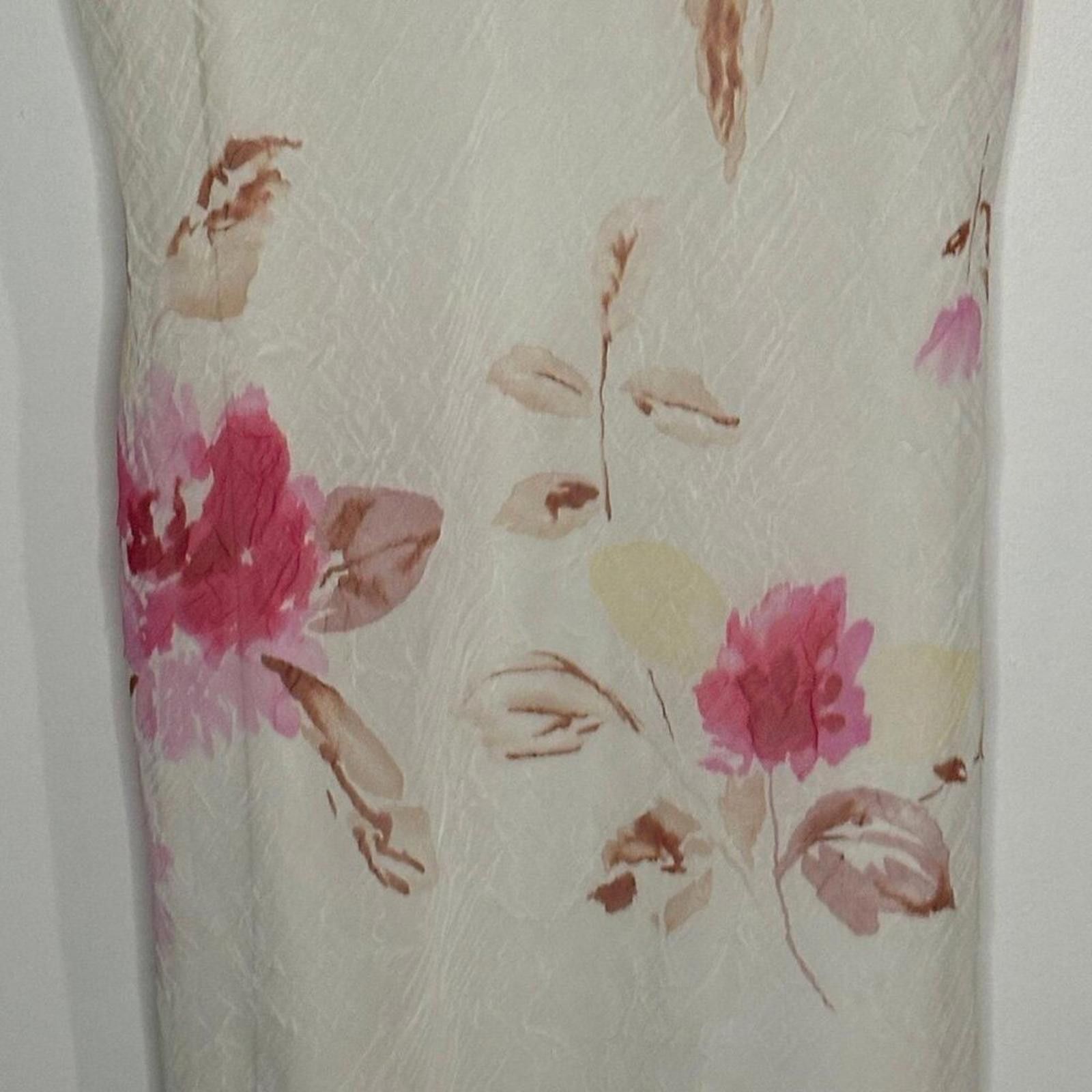 Other Vtg 90s y2k cream pink floral asymmetrical dress jr 9 Size ONE SIZE - 4 Thumbnail