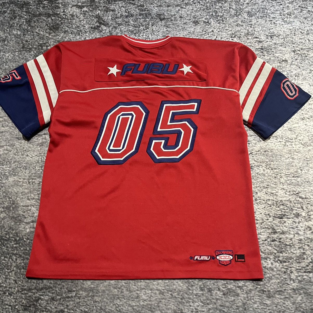 Fubu Vintage Y2K FUBU 05 Jersey Hip-Hop Skater Red Blue Large Size US L / EU 52-54 / 3 - 9 Thumbnail
