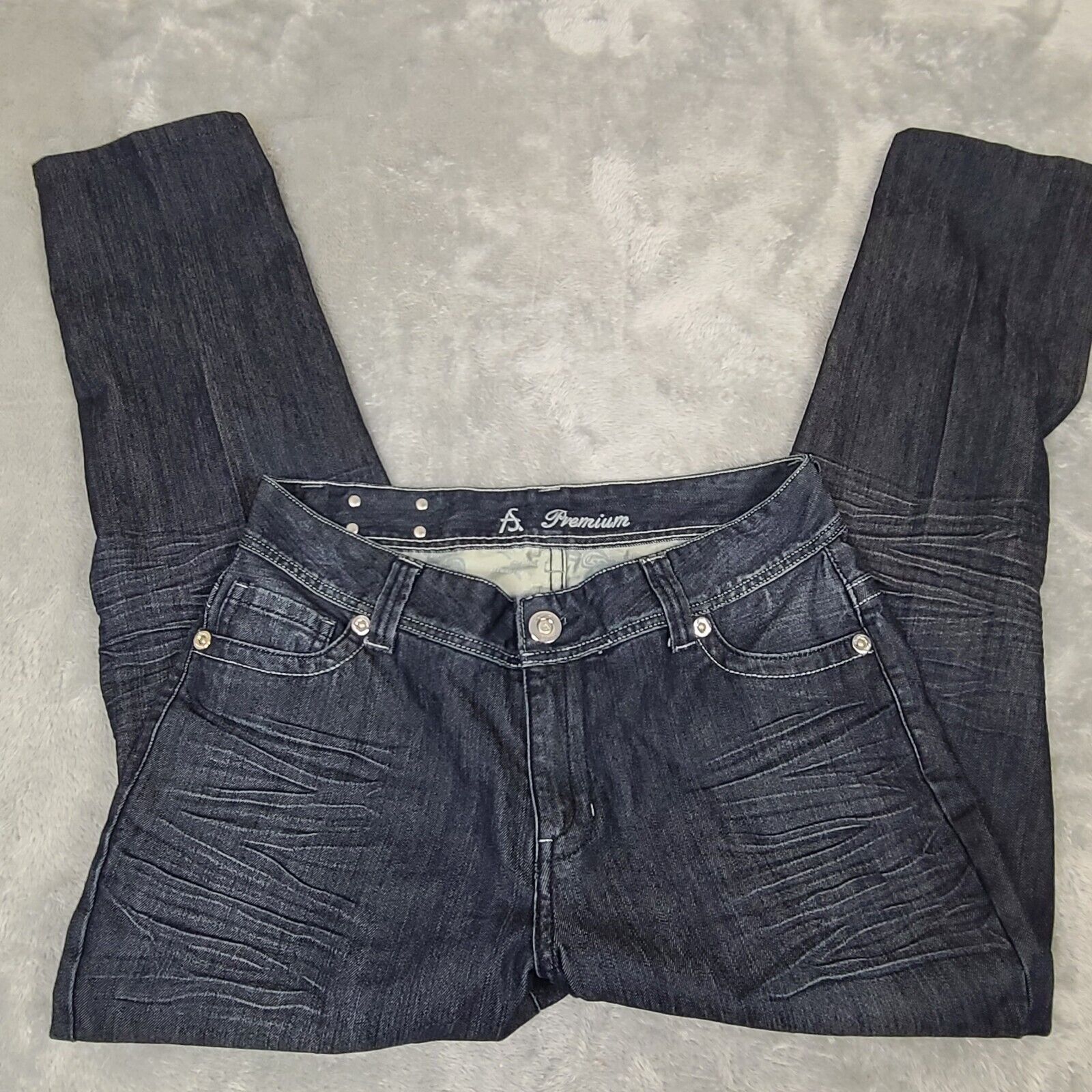 Laura Ashley Women's Ashley Stewart Denim Blue Jeans Size 14W Premium 34x Size 34" / US 12 / IT 48 - 13 Thumbnail