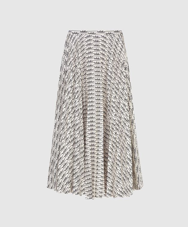 Valentino o1y0326 Midi Skirt in White/Black Size 27" / US 4 / IT 40 - 1 Thumbnail