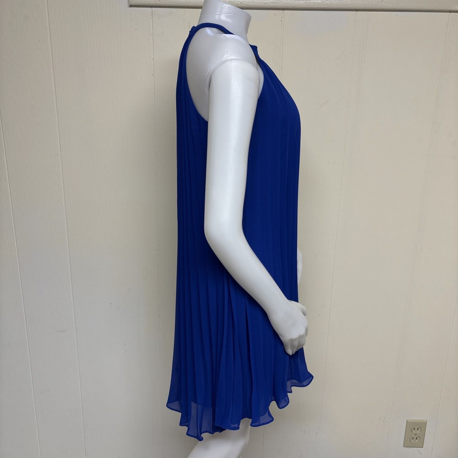 Vintage Y2K Betsey Johnson Halter Dress Womens 4 Royal Blue