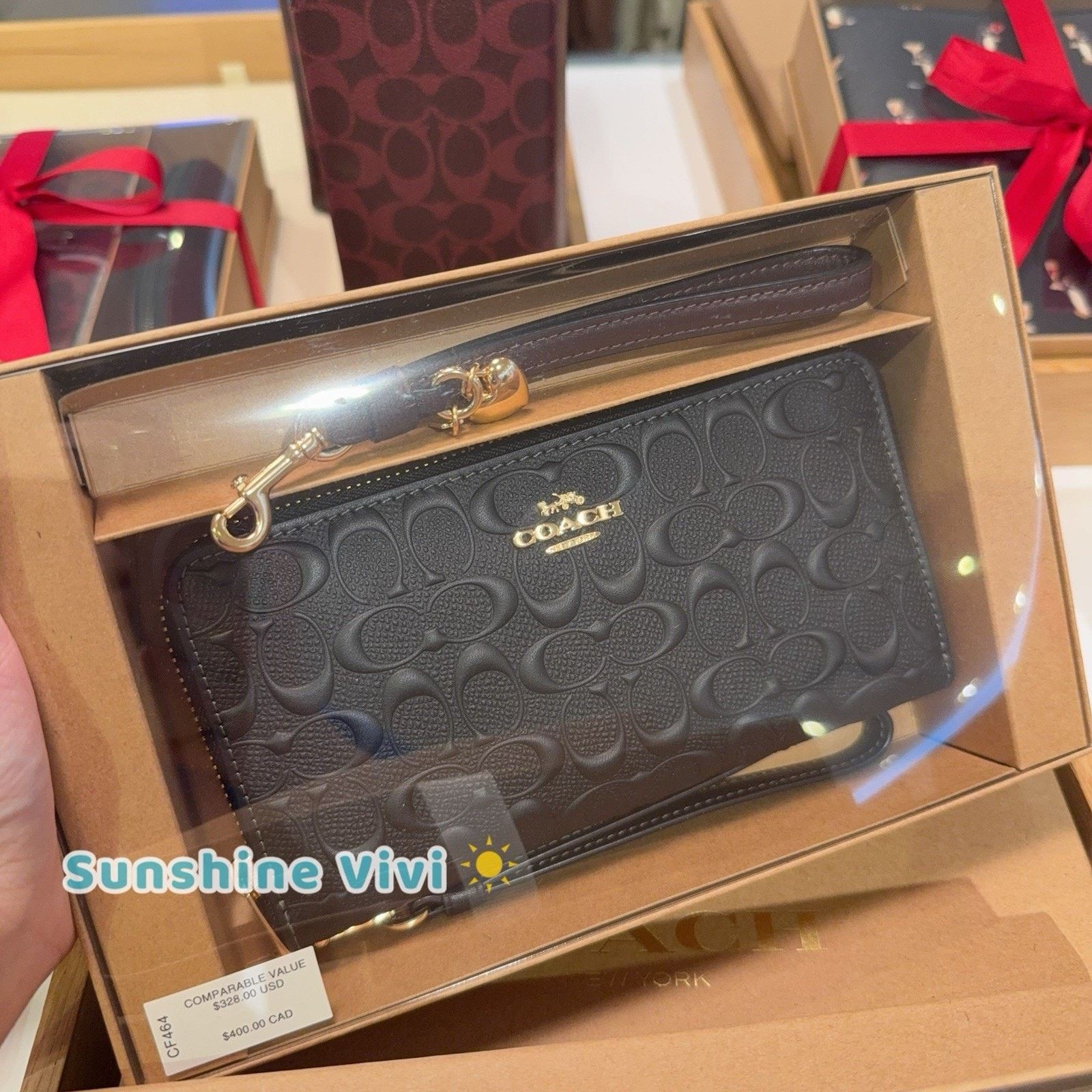 Coach NWT COACH CF464 Boxed Long Zip Around Wallet Leather Size ONE SIZE - 4 Thumbnail