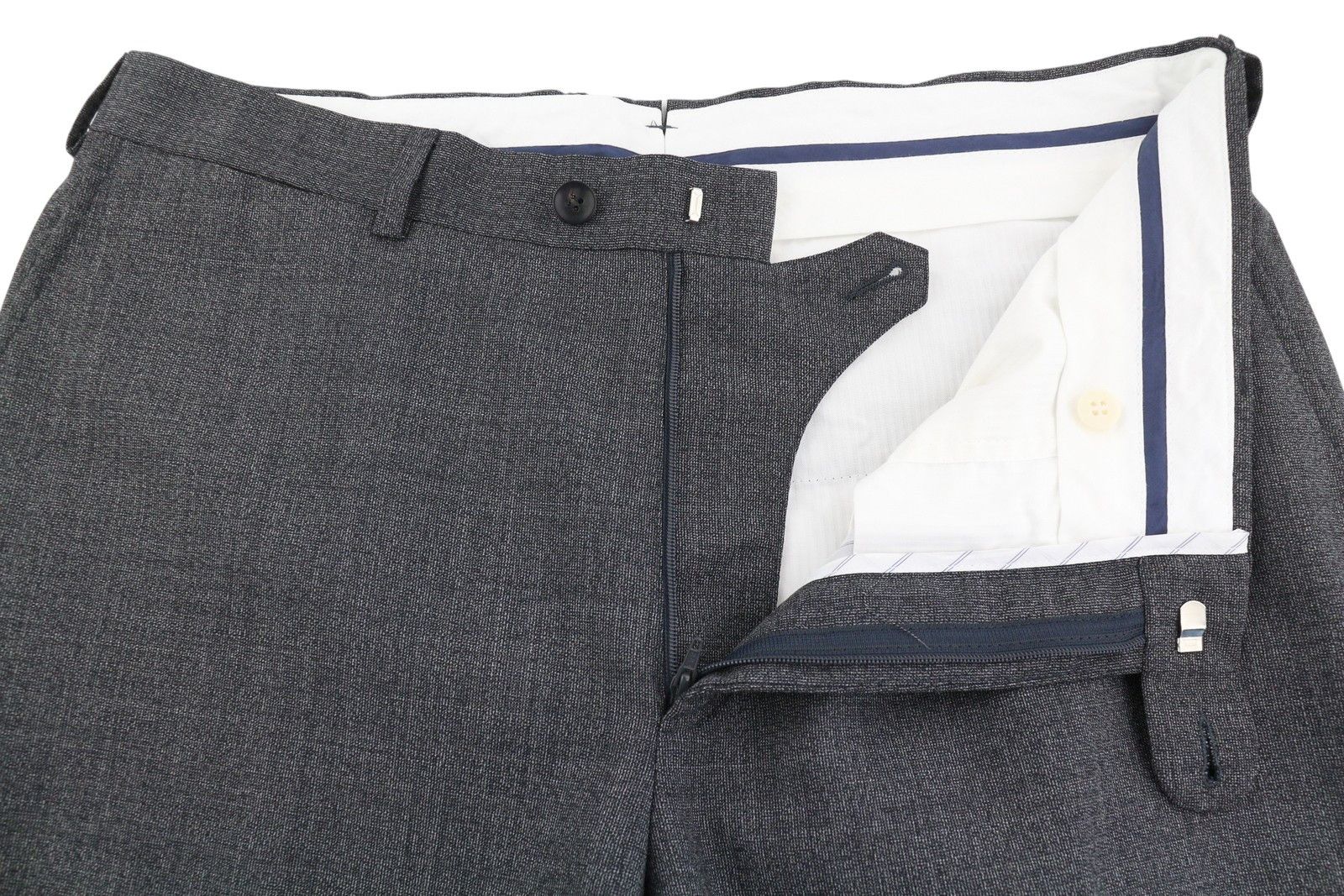 Suitsupply TURN-UP SLIM UK42L Grey Wool Trousers 86858 Size 42L - 4 Thumbnail