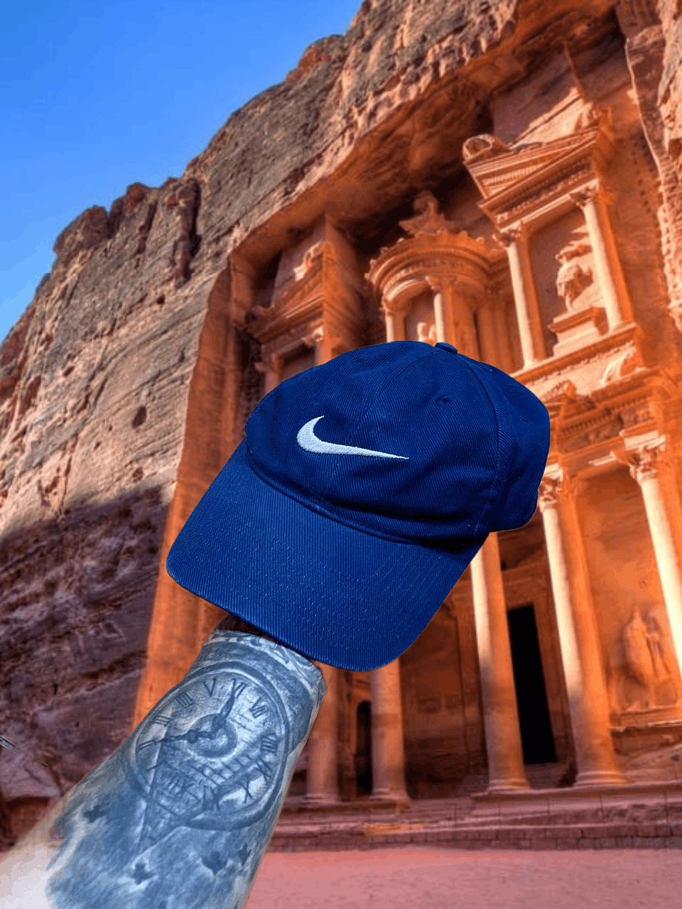 Nike Blue Hats Vintage Nike Cap Y2K big logo streetwear Size ONE SIZE - 1 Thumbnail
