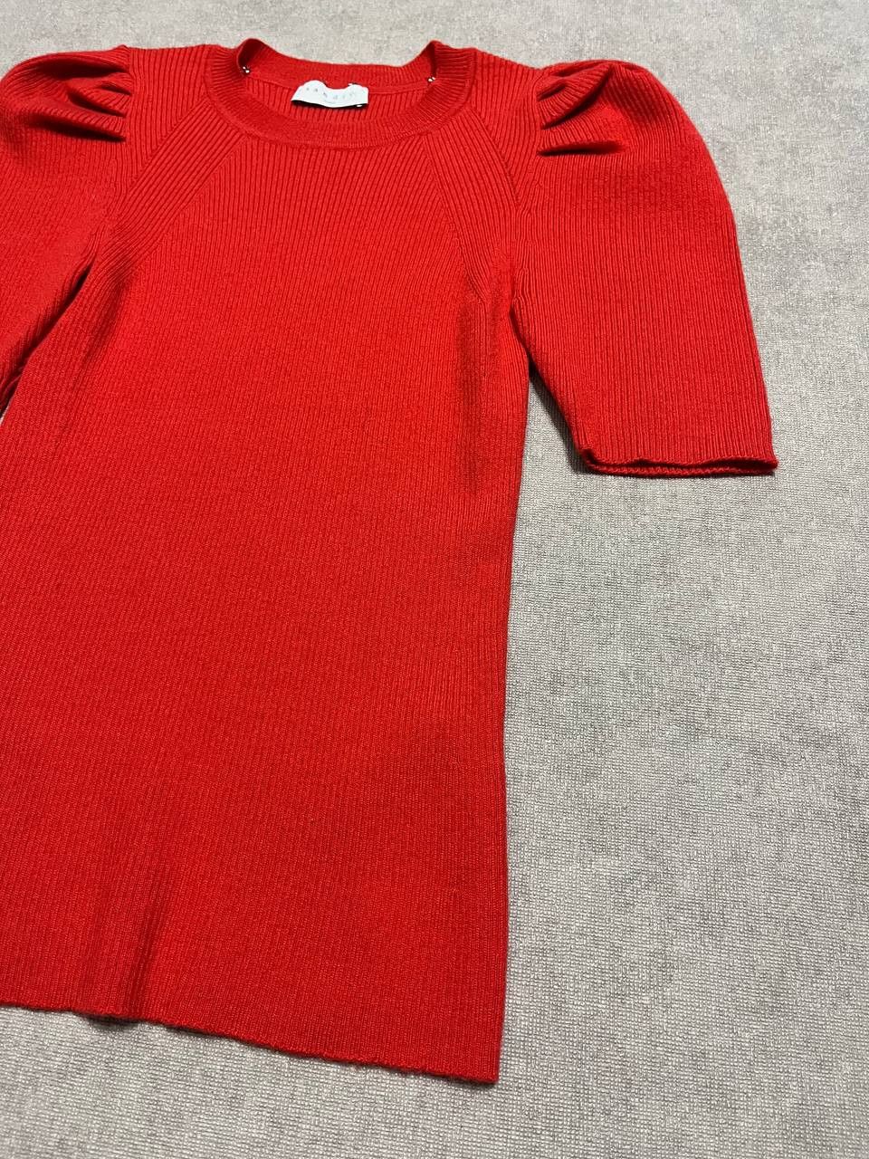 Sandro Sandro Paris Women`s Red Knit Sweater Tops Size 1 Size S / US 4 / IT 40 - 6 Thumbnail