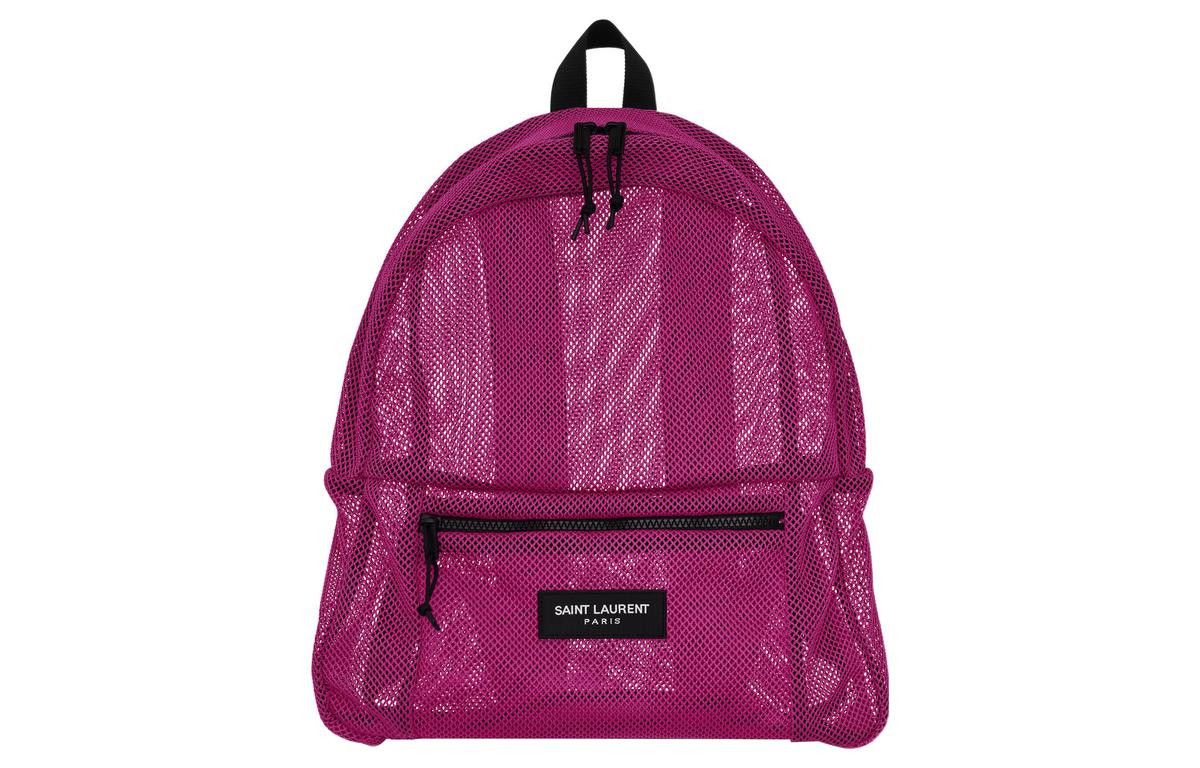 Saint Laurent Paris o1bcso1str1225 Size: OS/Slp Backpack In Mesh in Pink Size ONE SIZE - 1 Thumbnail