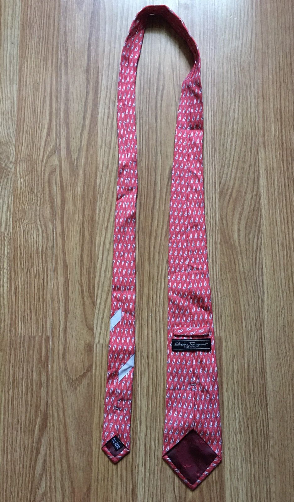 Salvatore Ferragamo Salvatore Ferragamo Ships Design Silk Mens Tie Size ONE SIZE - 10 Thumbnail