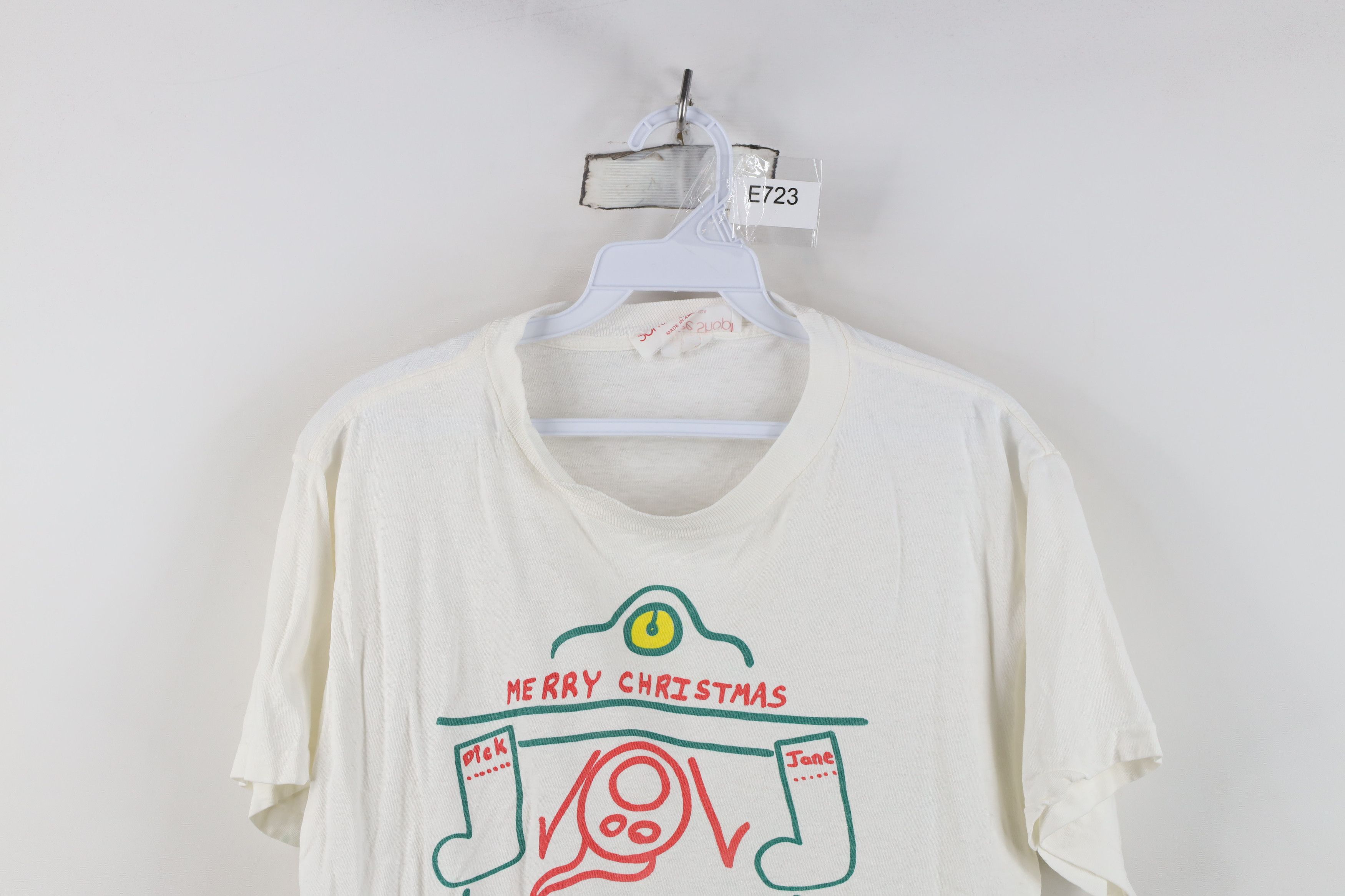 Vintage Vintage 80s Streetwear Christmas See Santa Crash T-Shirt USA Size L / US 10 / IT 46 - 2 Thumbnail