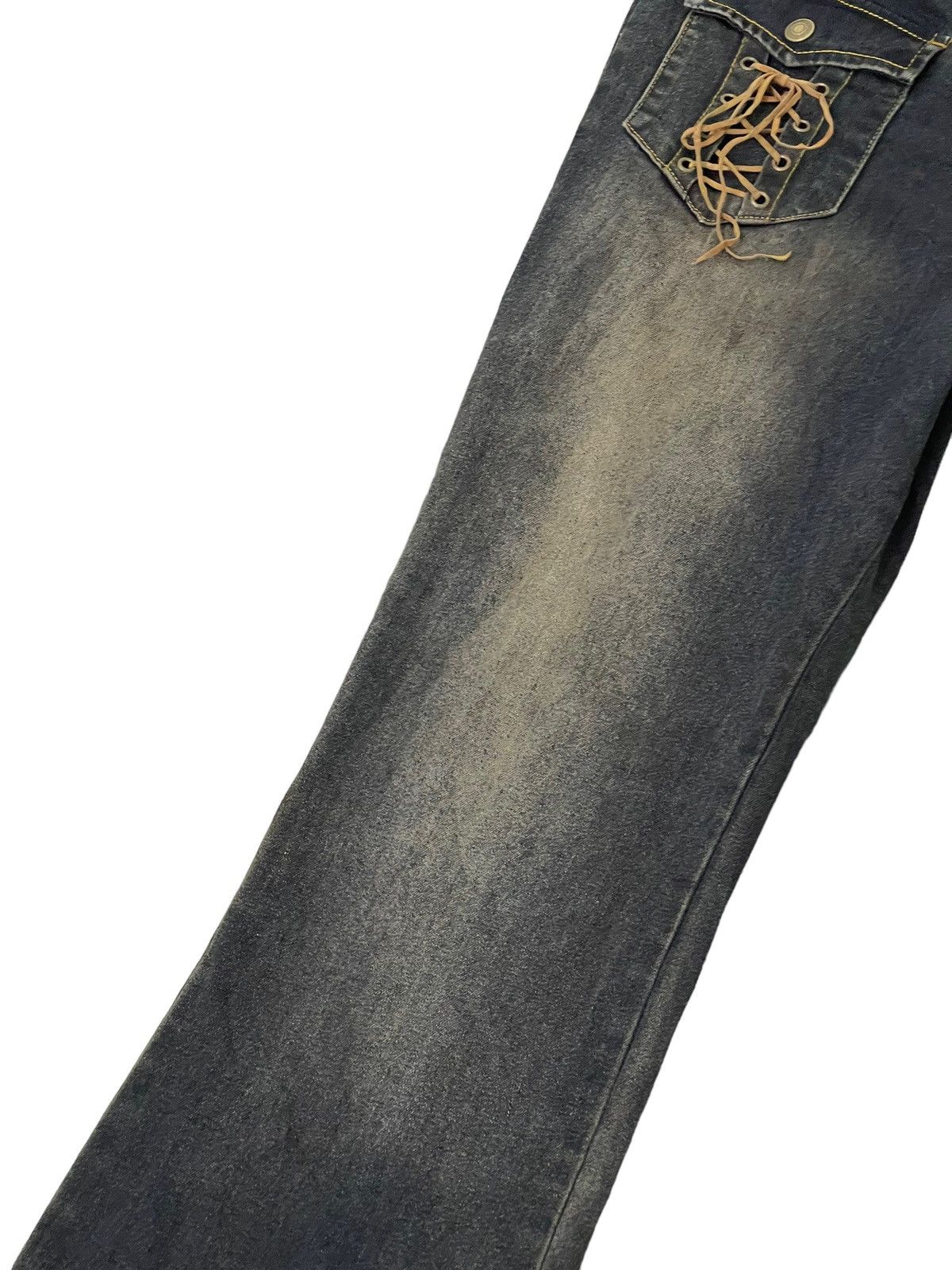 Japanese Brand Flare Jeans Pinky DC Stretch Denim Boot Cut 7🟦8 Size US 28 / EU 44 - 6 Thumbnail
