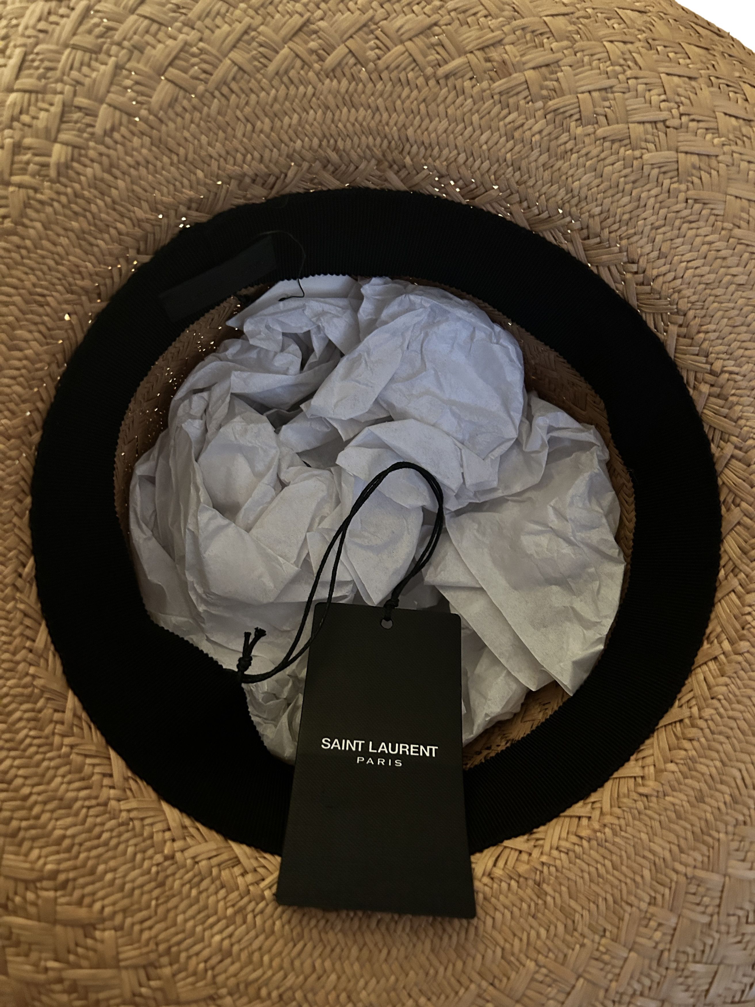 Saint Laurent Paris Size 58 (size L) SAINT LAURENT Woven Straw Maui Fedora Size ONE SIZE - 2 Thumbnail