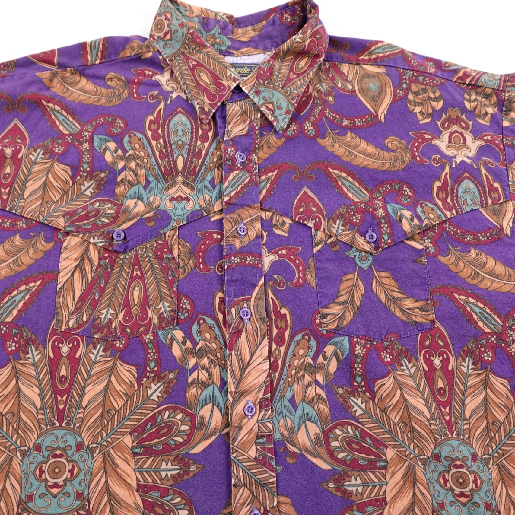 Vintage VINTAGE Panhandle Slim Shirt Mens 2XL Purple Paisley Button-Up Western Rodeo 90s Size US XXL / EU 58 / 5 - 3 Thumbnail