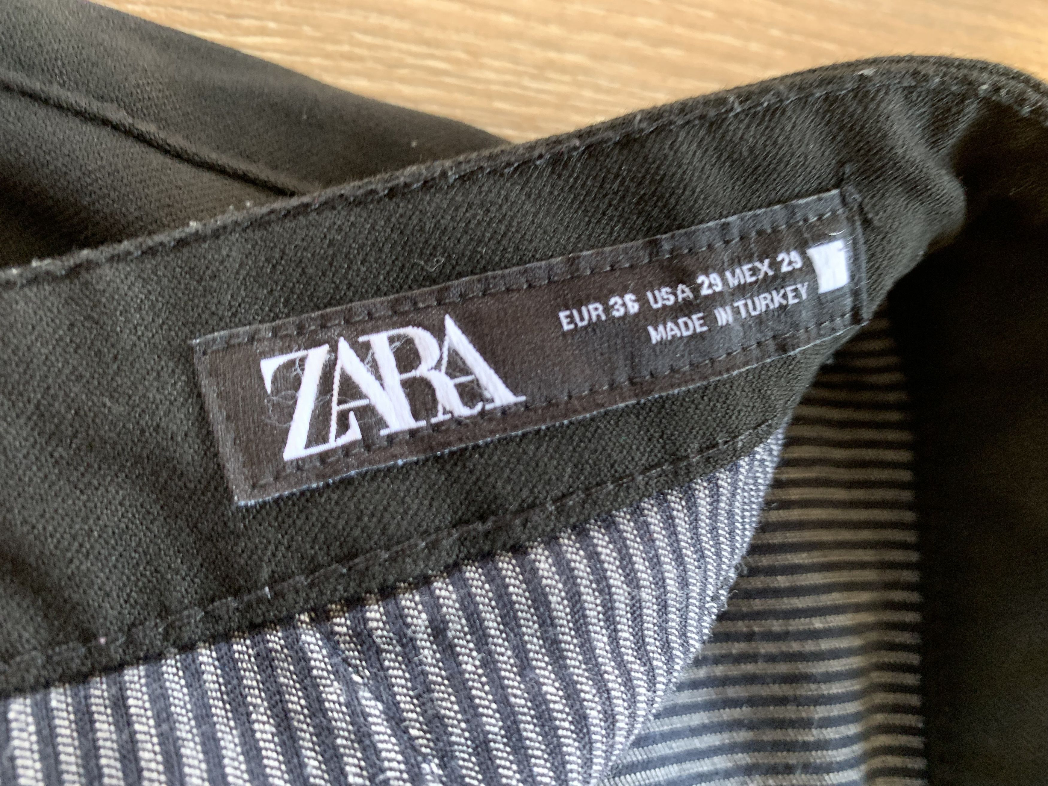 Zara Zara Black Classic Stretch Trousers Pants Size US 29 - 7 Thumbnail