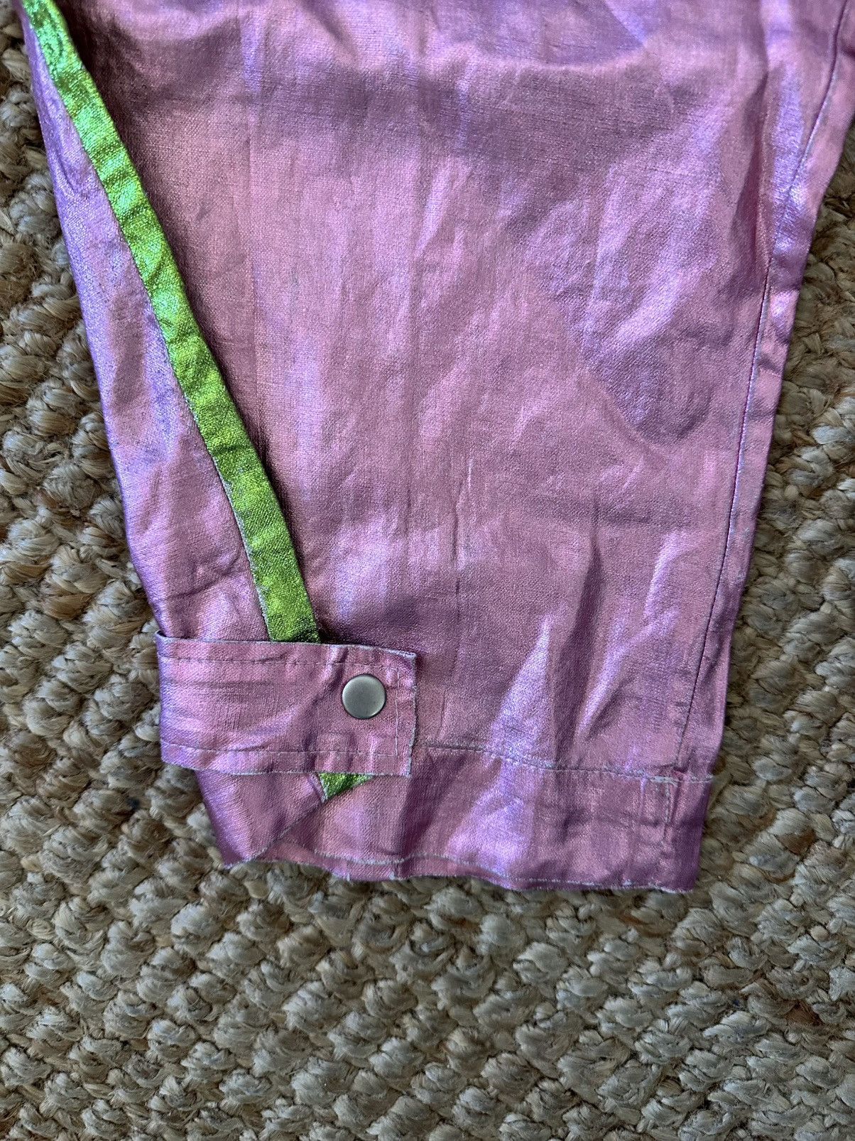 Other LANTROPY GRAMERCY METALLIC LINEN PANTS - PINK W/LIME SIZE 4 Size 27" / US 4 / IT 40 - 8 Thumbnail