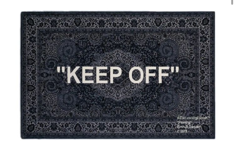 image of Ikea “Keep Off” Rug 200X300Cm in Grey, Men's