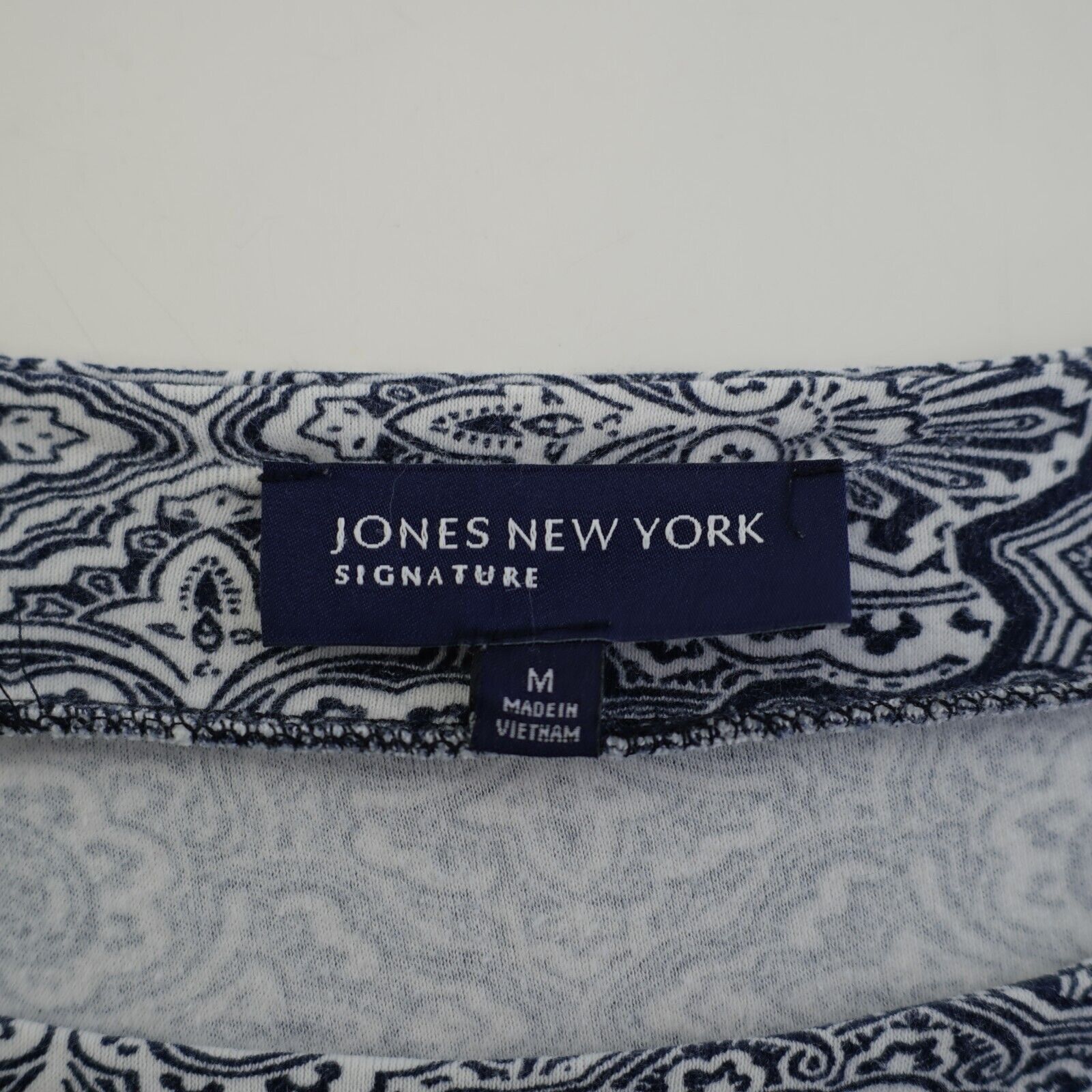 Jones New York Jones New York Signature Medium Blue Paisley Top / Blouse Sc Size M / US 6-8 / IT 42-44 - 6 Thumbnail