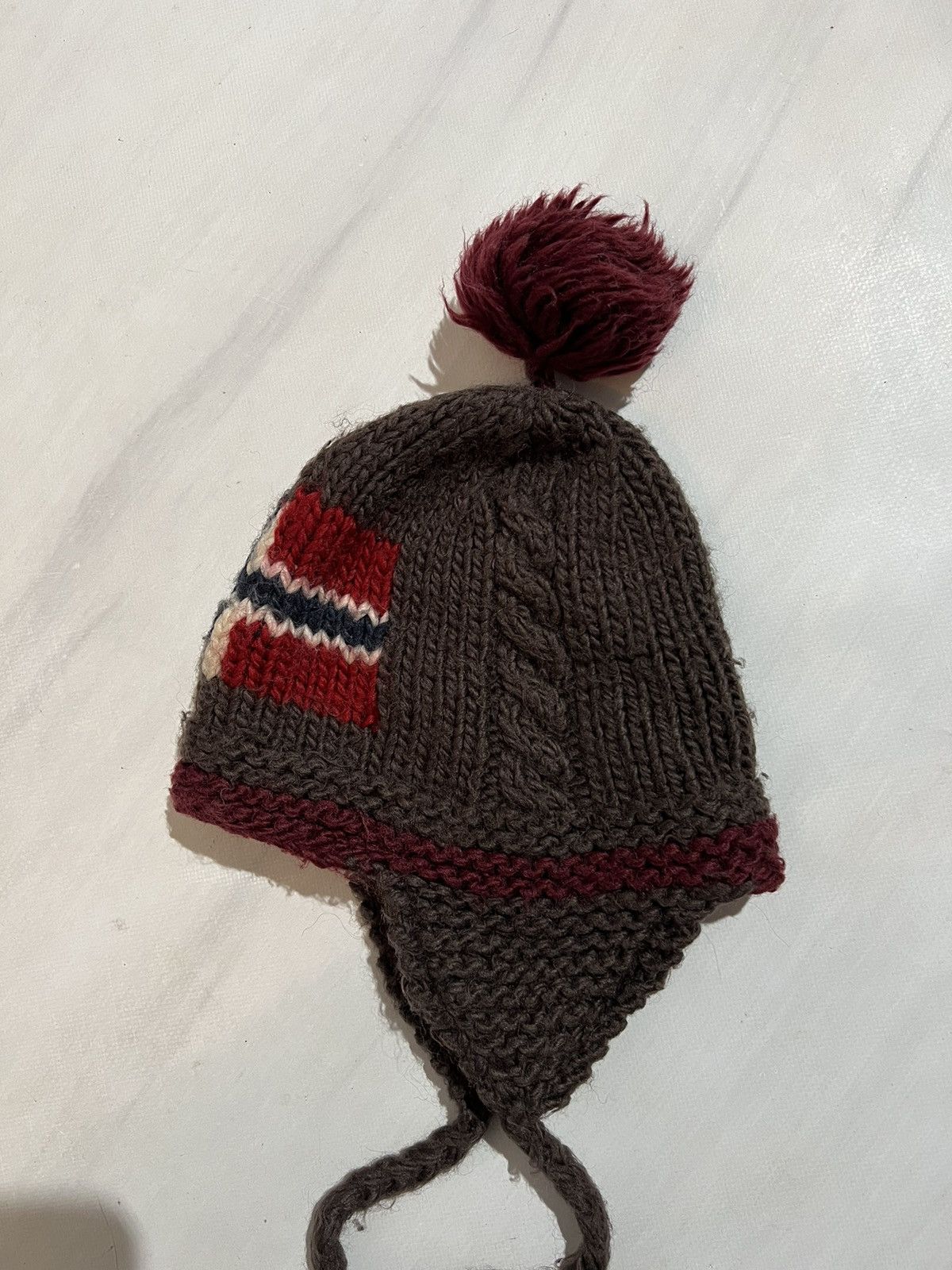 Napapijri × Vintage Y2K Napapijri EarFlap Trapper Knit Hat Vintage Size ONE SIZE - 7 Thumbnail
