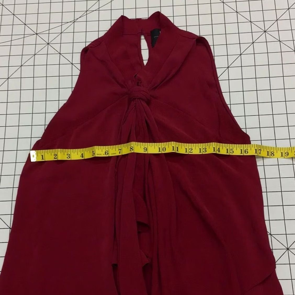 Vintage KNOT Women Silk Knot Top Tank Dark Red Size 6 Women’s Tank Silk Knot Top 6 Dark Red Worn By Diane Von Furstenberg Size M / US 6-8 / IT 42-44 - 6 Thumbnail