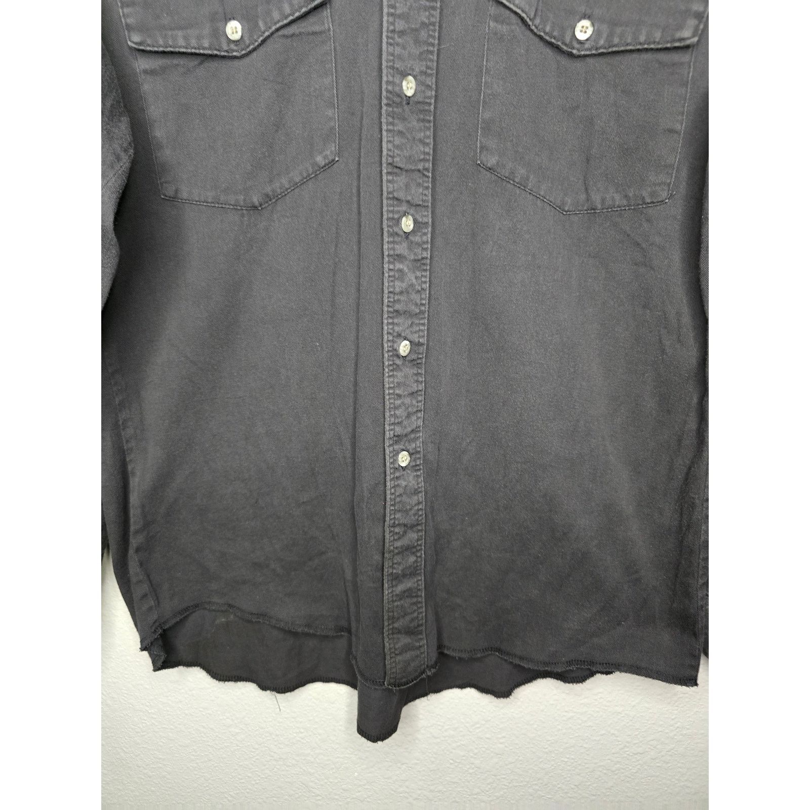 Wrangler Vintage Wrangler M Black Long Sleeve Black Button Up Shirt Size US M / EU 48-50 / 2 - 4 Thumbnail