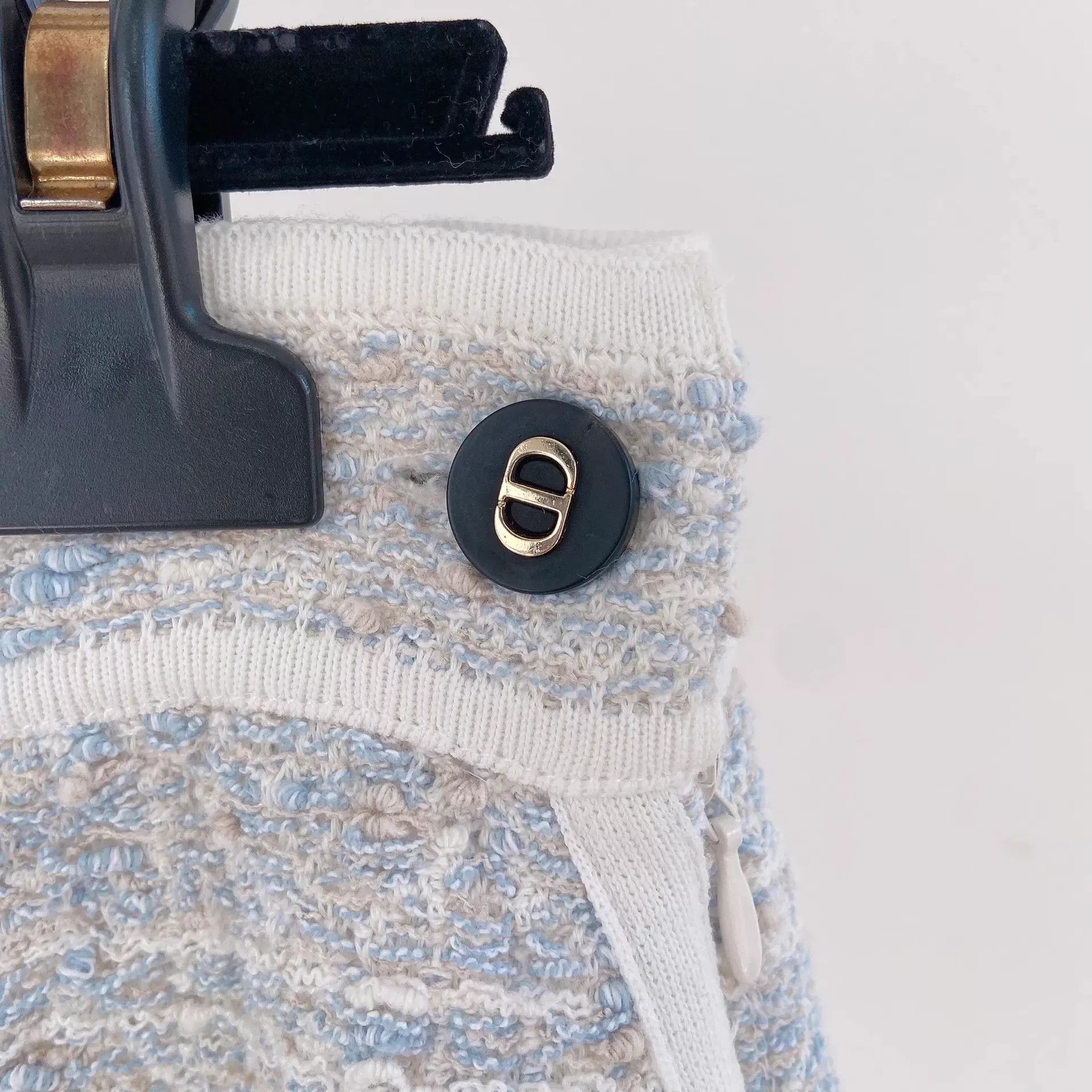 Dior Christian Dior Women's Blue Tweed Skirt F40 25SS Size 28" / US 6 / IT 42 - 6 Thumbnail