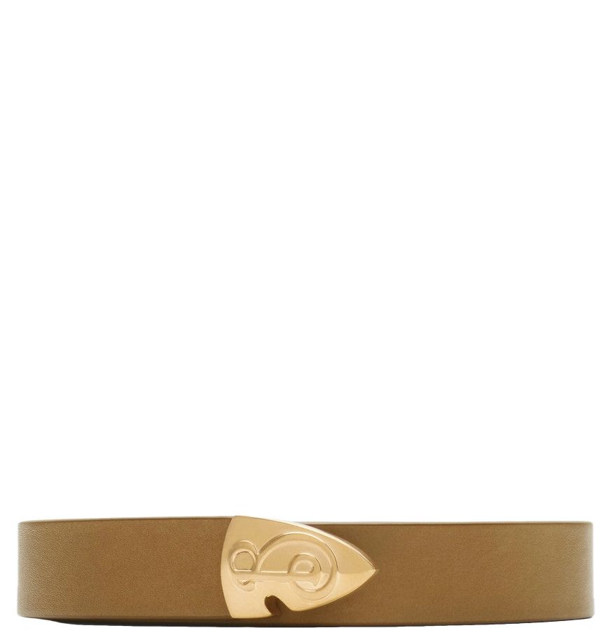 Burberry o1w1db10226 Size: S / Thin Leather B Shield End Belt Brown Size ONE SIZE - 1 Thumbnail