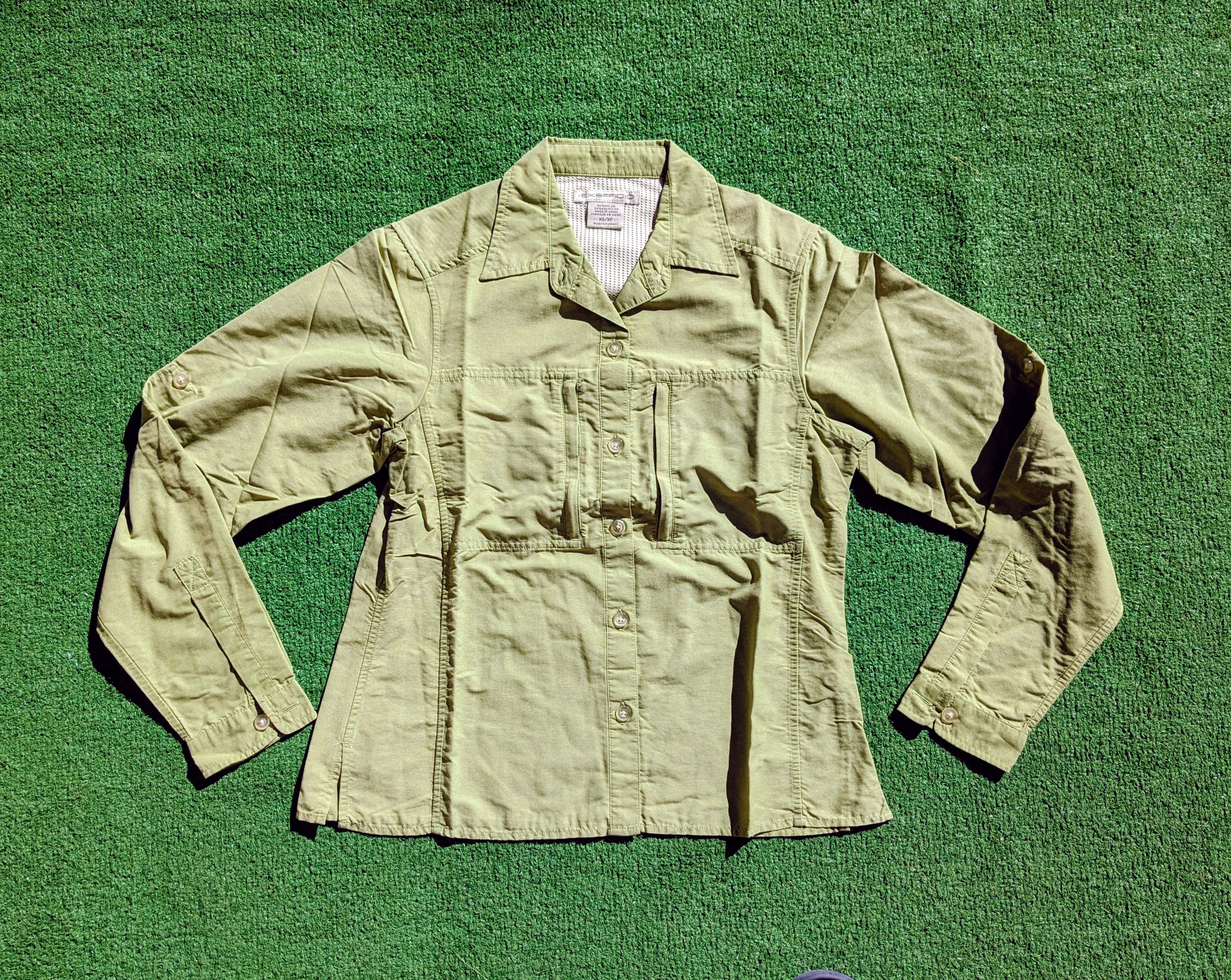 ExOfficio Olive ExOfficio Hiking Hiking/Travel Vented Shirt Size XS / US 0-2 / IT 36-38 - 5 Thumbnail