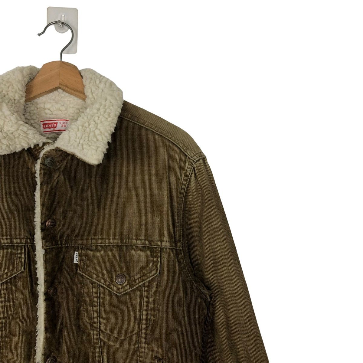 Levi's 🔥90’s VINTAGE LEVI’S TRUCKER SHERPA LINING CORDUROY Size US S / EU 44-46 / 1 - 6 Thumbnail