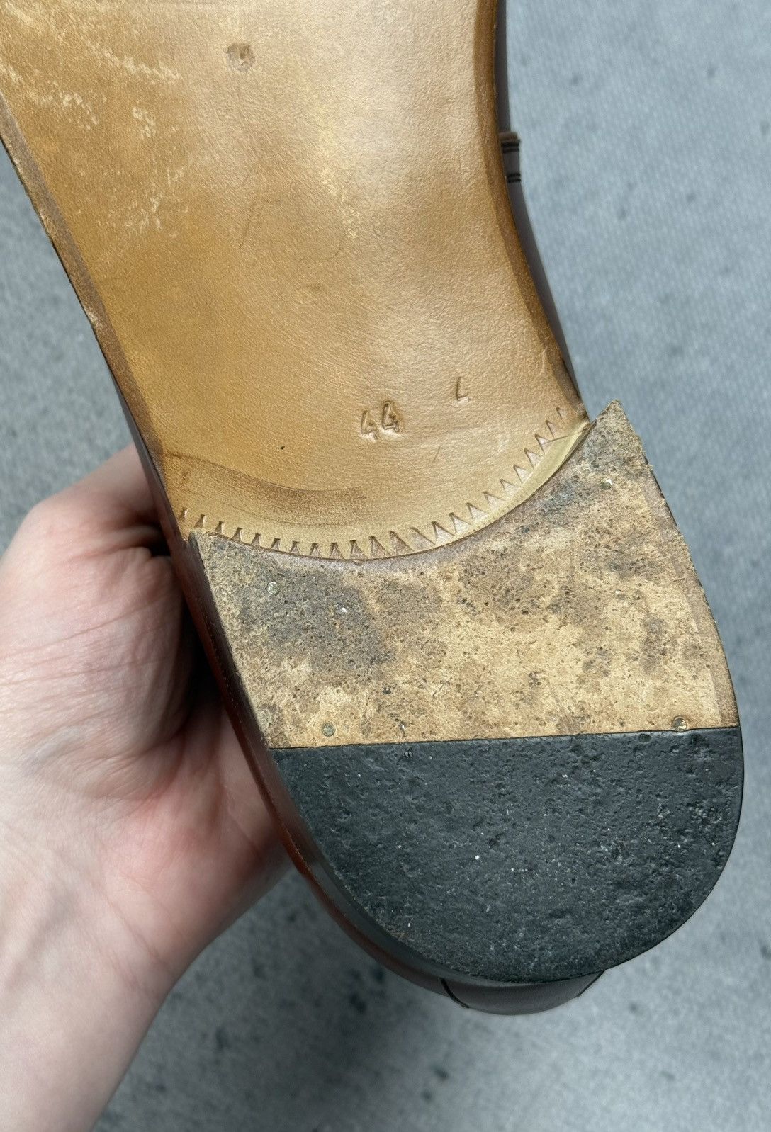 Genuine Leather Vintage Peluso Brown Leather Single Monk Strap Dress Shoes Size US 11 / EU 44 - 13 Thumbnail