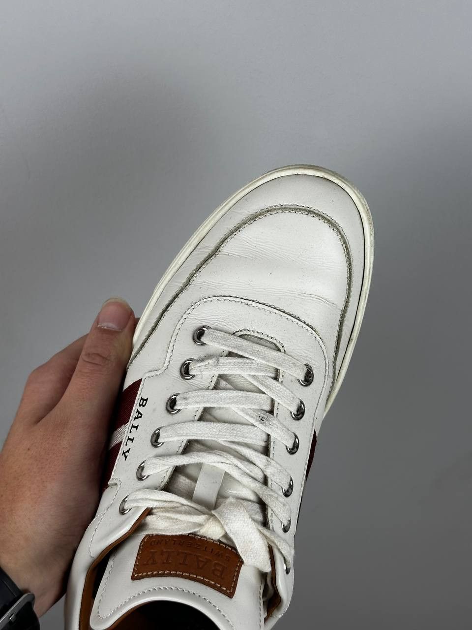 Bally BALLY Oriano White Leather Sneakers Men’s Shoes Size US 8 Size US 8 / EU 41 - 5 Thumbnail