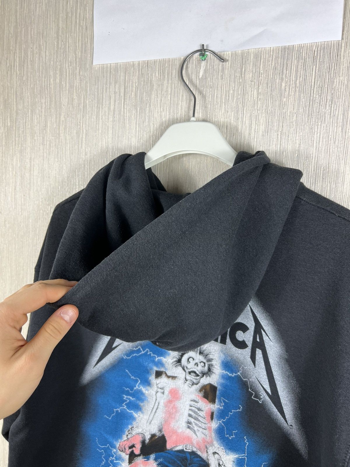 Metallica Vintage 1994 Metallica ride the lightning hoodie giant fotl Size US M / EU 48-50 / 2 - 21 Thumbnail