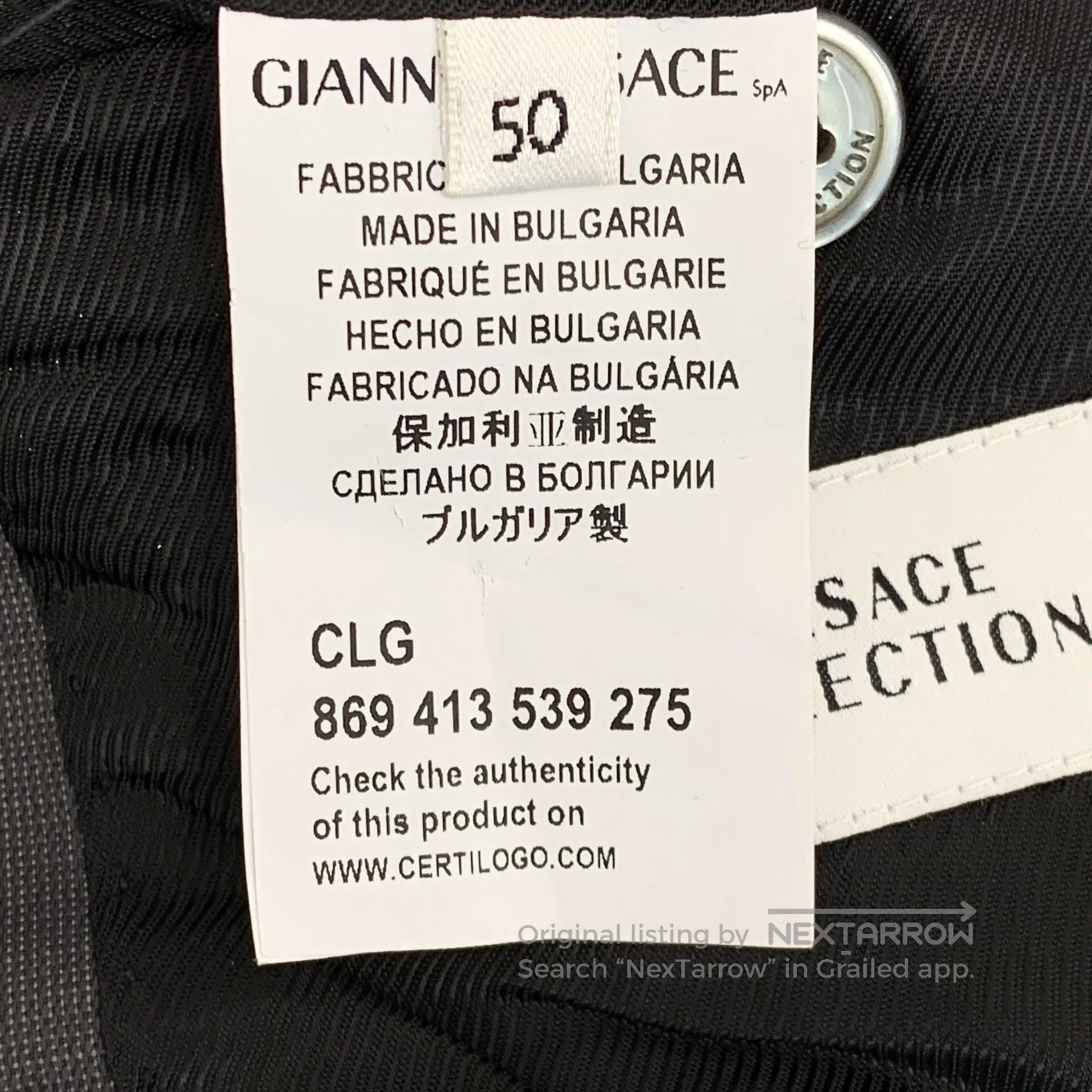 Versace Versace Gray wool lapel single-breasted long-sleeve suit j Size US M / EU 48-50 / 2 - 6 Thumbnail