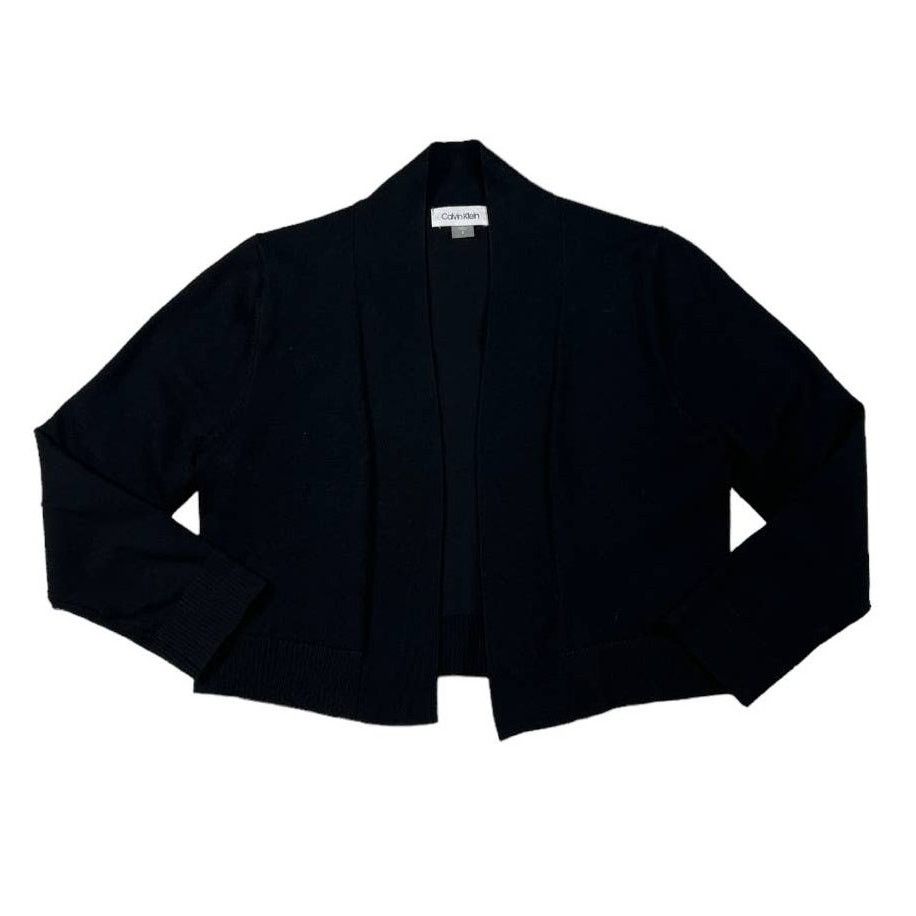 Calvin Klein Calvin Klein Black Cardigan Sweater | Size S Size S / US 4 / IT 40 - 1 Thumbnail