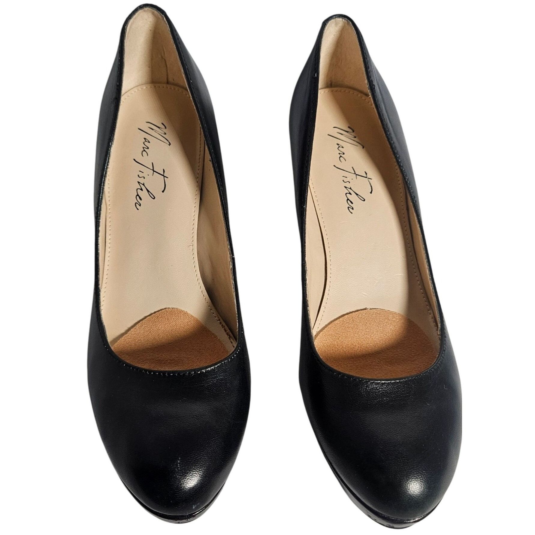 Marc Fisher Marc Fisher Women’s Black Leather Heels 8.5M | Quiet Luxury Size US 8.5 / IT 38.5 - 10 Thumbnail