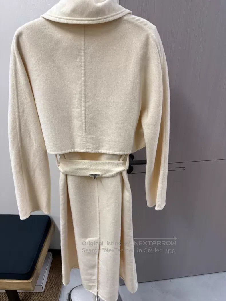 Hermes Hermes Chain Goat Cashmere Overcoat - Cashmere Size XXS / US 00 / IT 34 - 2 Thumbnail