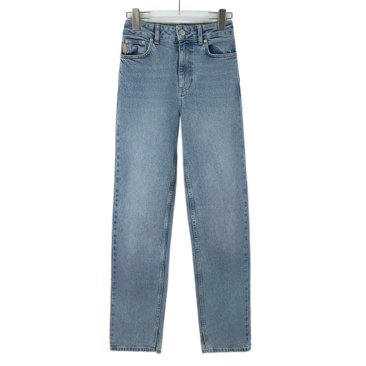 Ganni Ganni Light Blue Washed Cotton Casual Denim Pants K26WX Size 25" / US 0 / IT 36 - 1 Thumbnail