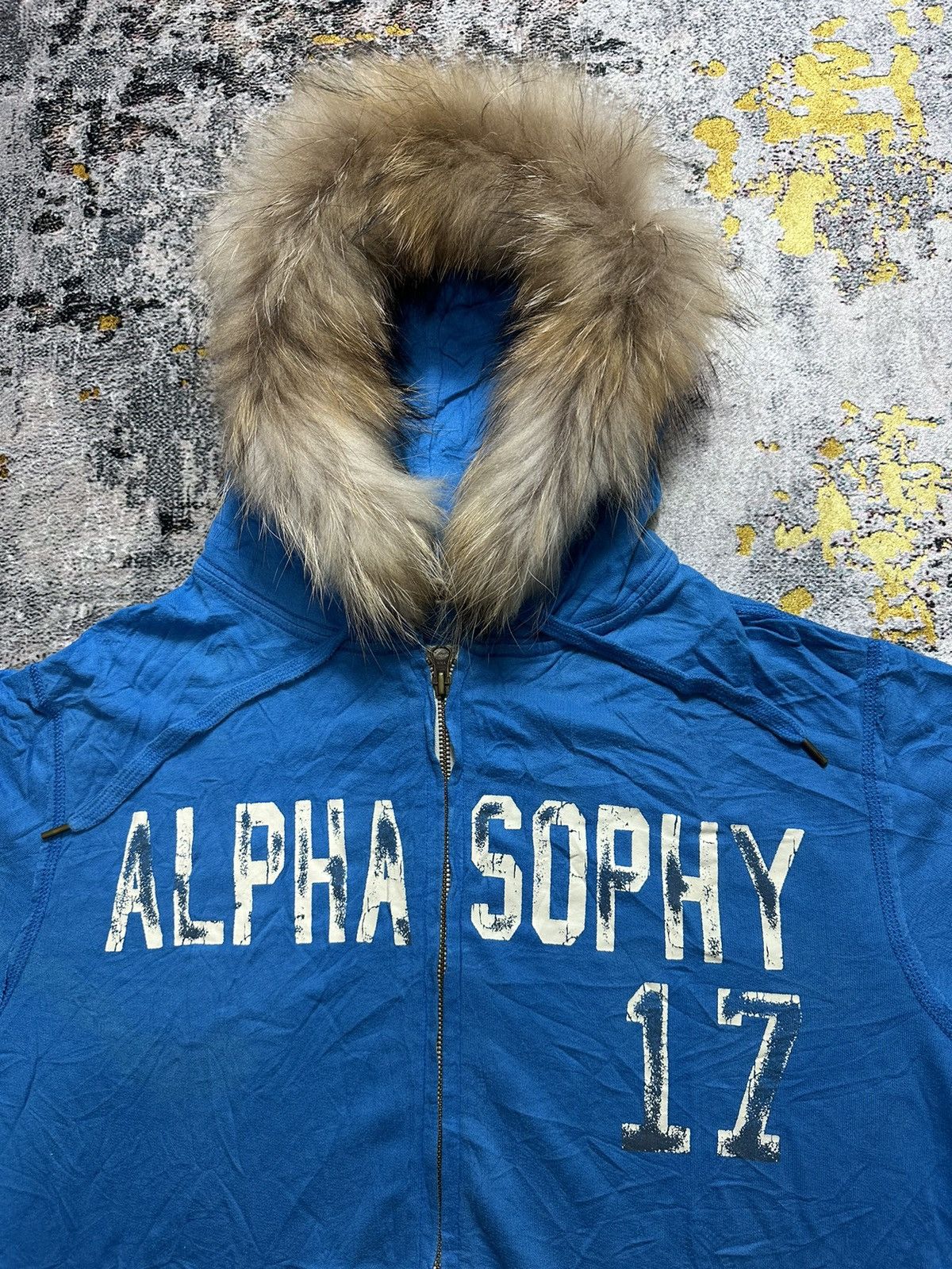 If Six Was Nine × Japanese Brand × Le Grande Bleu (L.G.B.) DISTRESSED FUR ZIPPER HOODIE ALPHASOPHY LGB IFSIX STYLE Size US XL / EU 56 / 4 - 2 Thumbnail